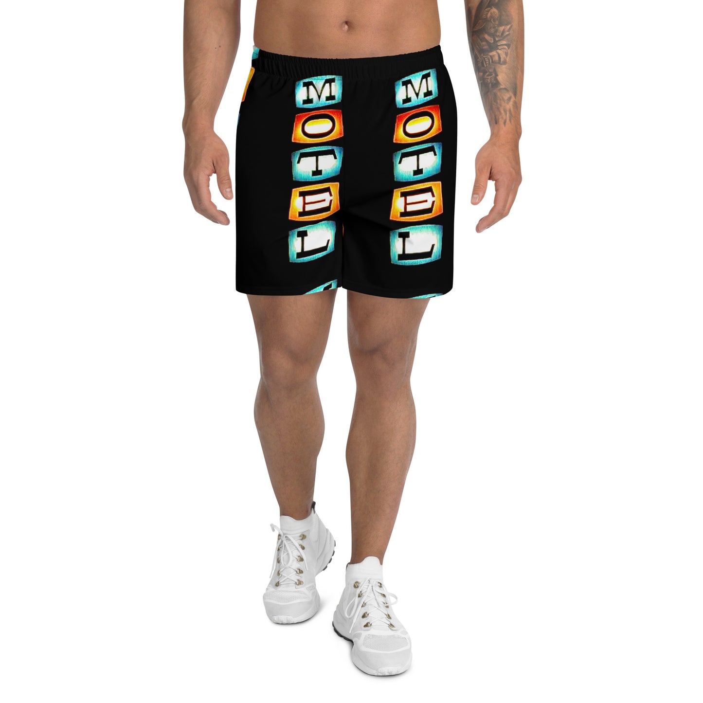 RETRO MOTEL SIGN “Lit Up” Men's Athletic Shorts