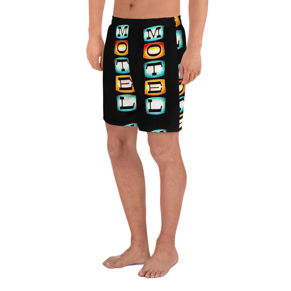 RETRO MOTEL SIGN “Lit Up” Men's Athletic Shorts