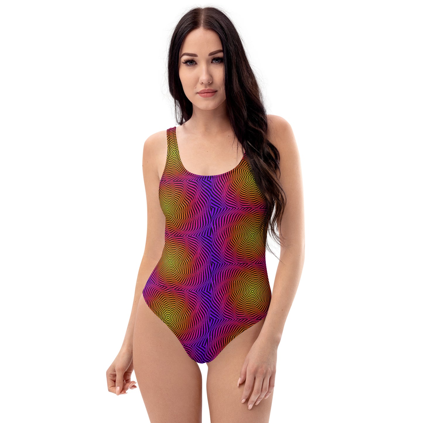 Purple Passion Circle Illusions - One-Piece Swimsuit