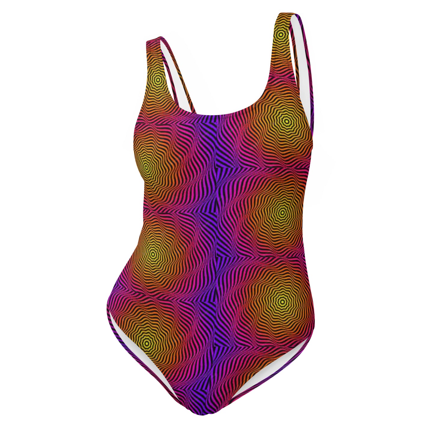 Purple Passion Circle Illusions - One-Piece Swimsuit