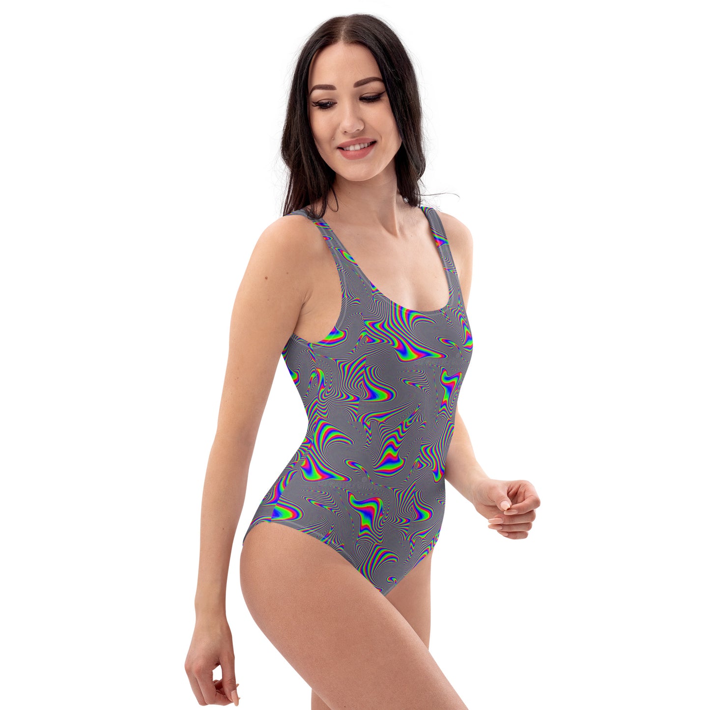 Electric Wave Static Energy- One-Piece Swimsuit
