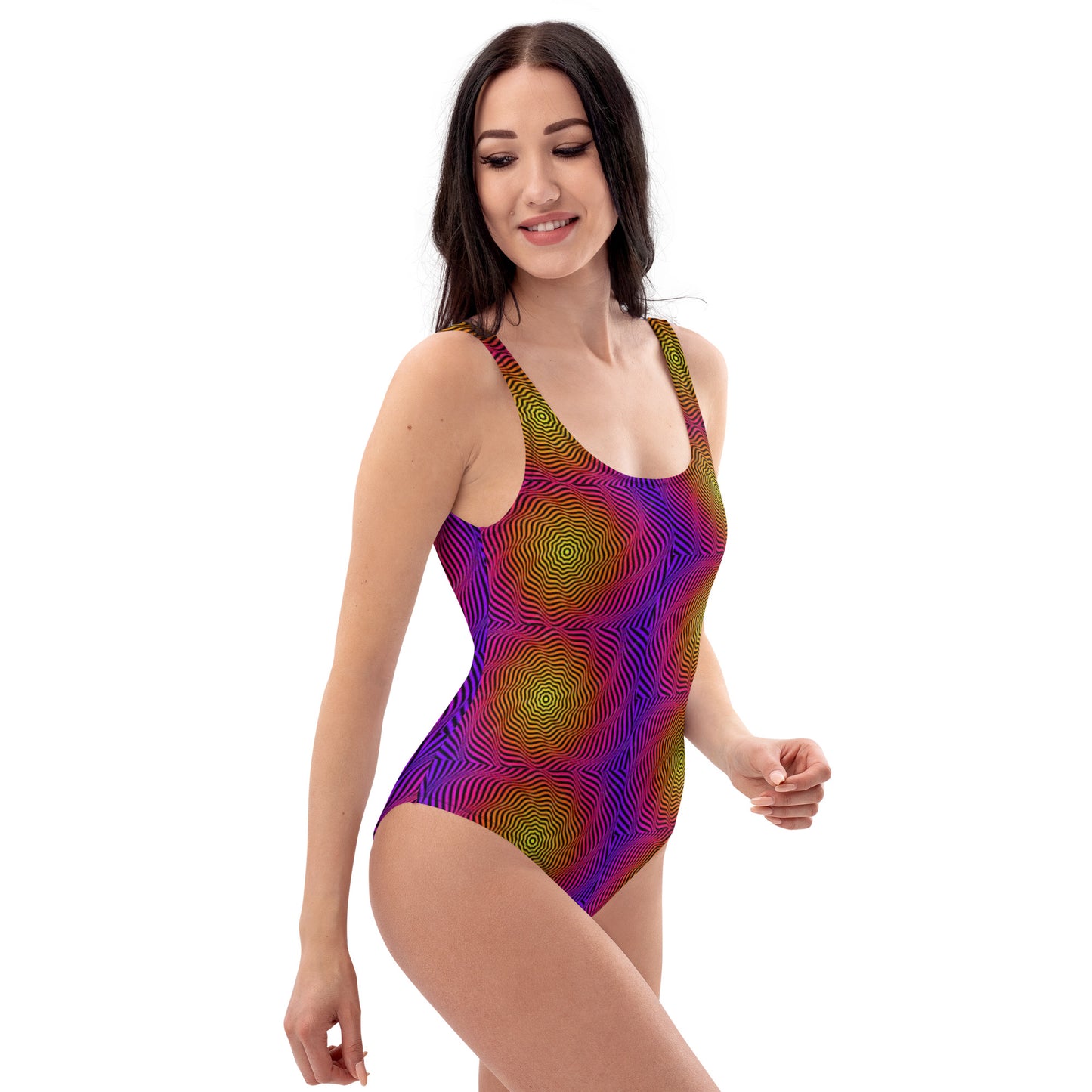 Purple Passion Circle Illusions - One-Piece Swimsuit