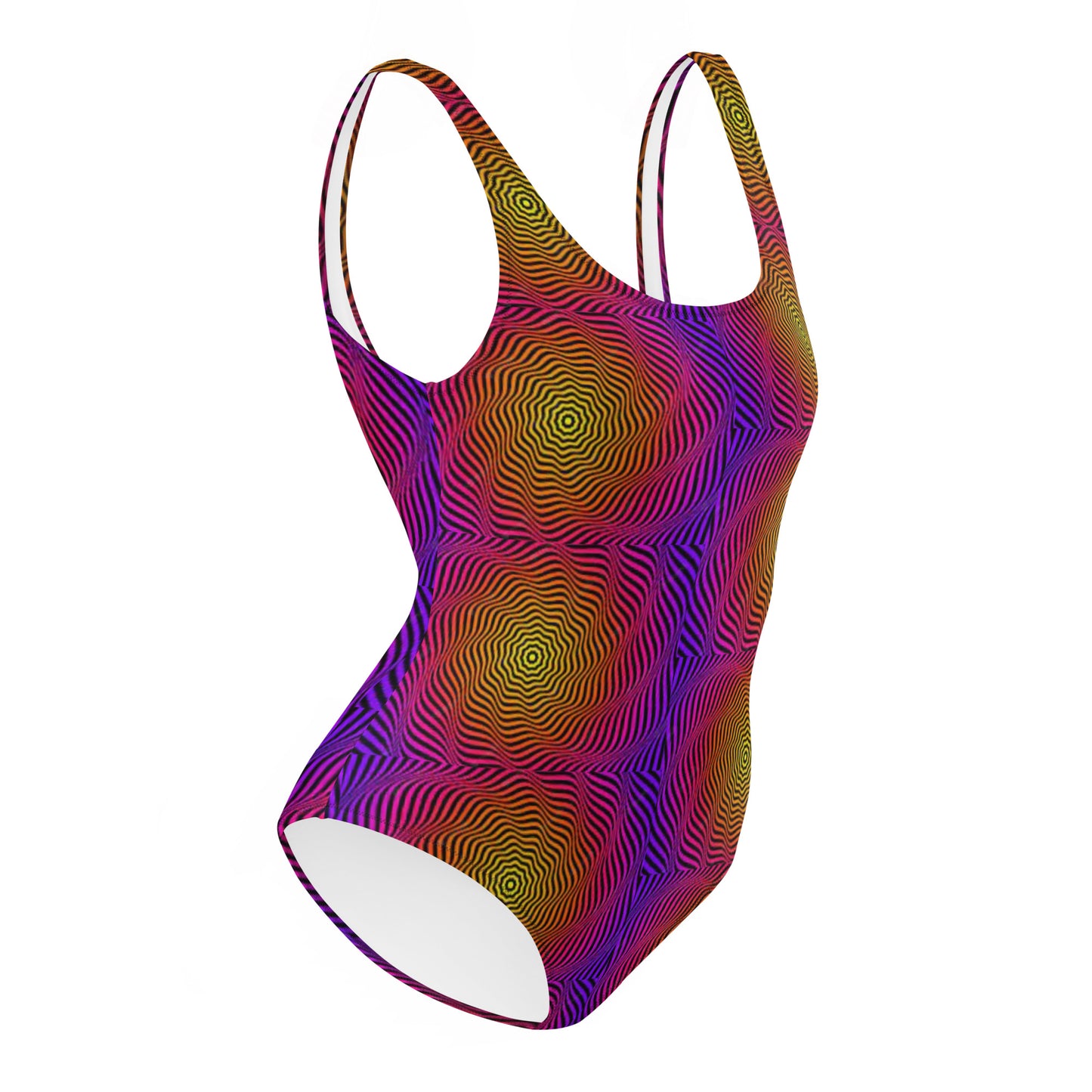 Purple Passion Circle Illusions - One-Piece Swimsuit