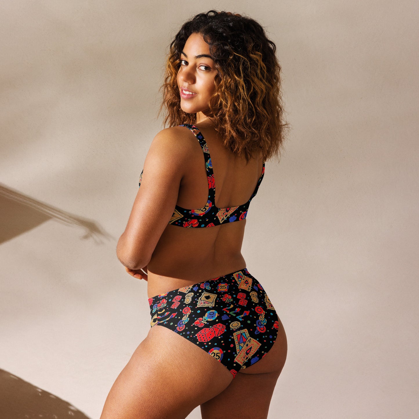 Las Vegas Casino carpet - Recycled high-waisted bikini