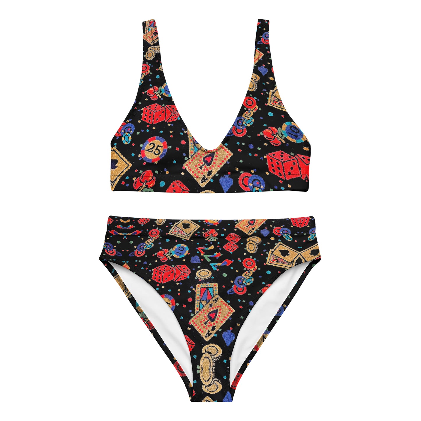 Las Vegas Casino carpet - Recycled high-waisted bikini
