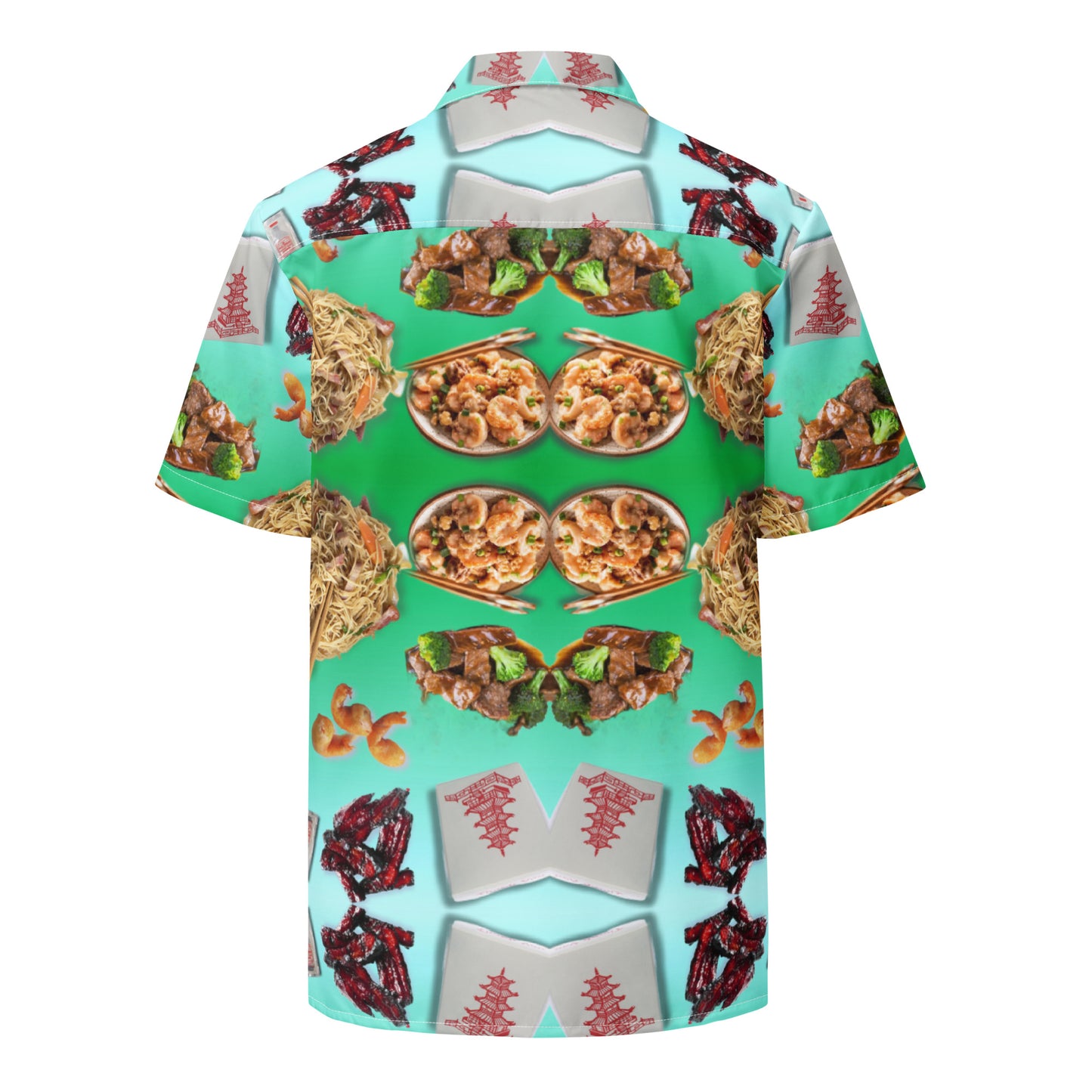 Chinese Take Out - Lightweight Button Up Casual Fun Dress Shirt