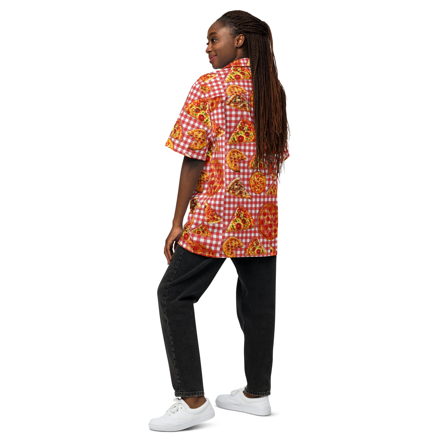 Pizza Pie & Slices - Button Up Lightweight Casual Dress Shirt