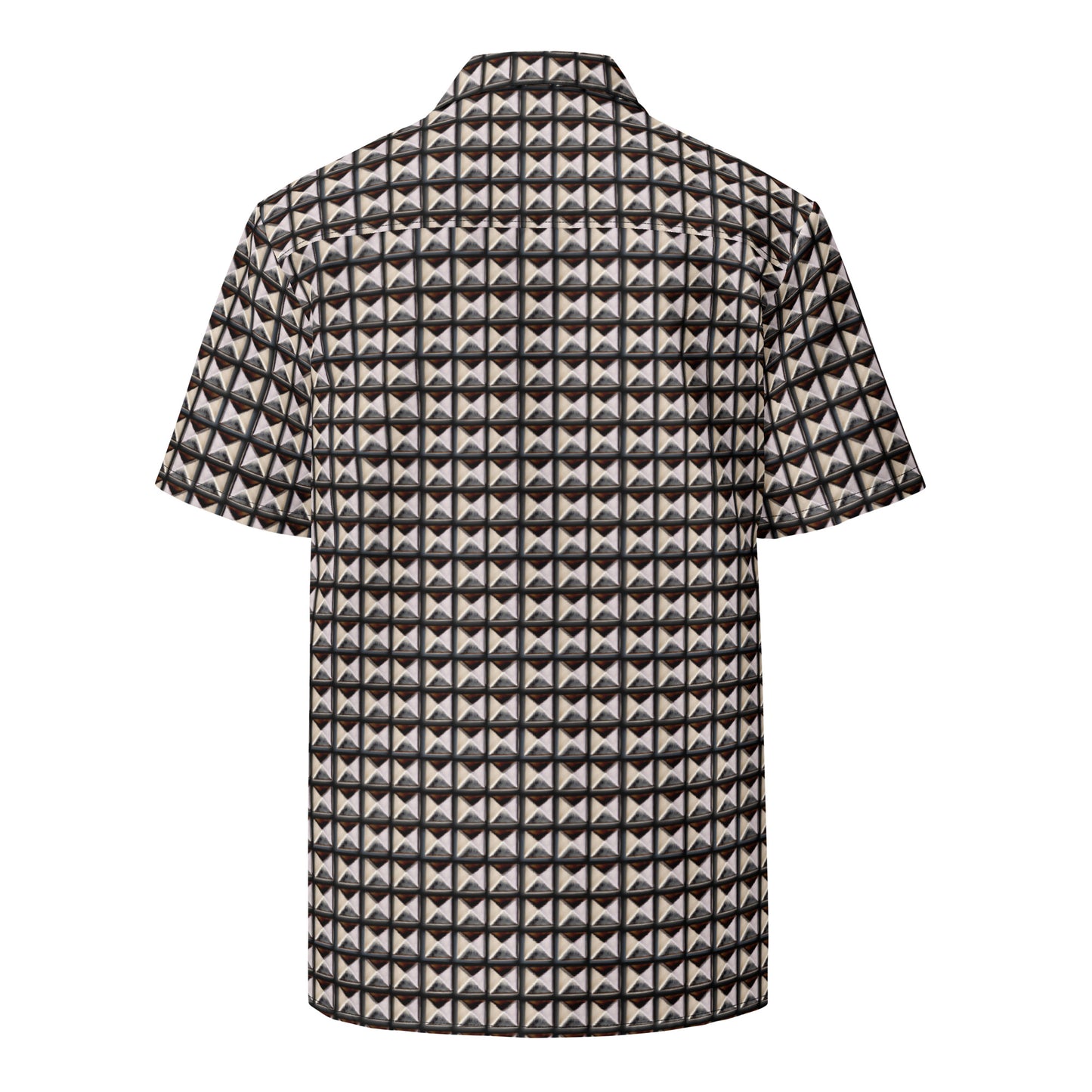 Studded Look - Black Lightweight Casual Button Up Dress Shirt