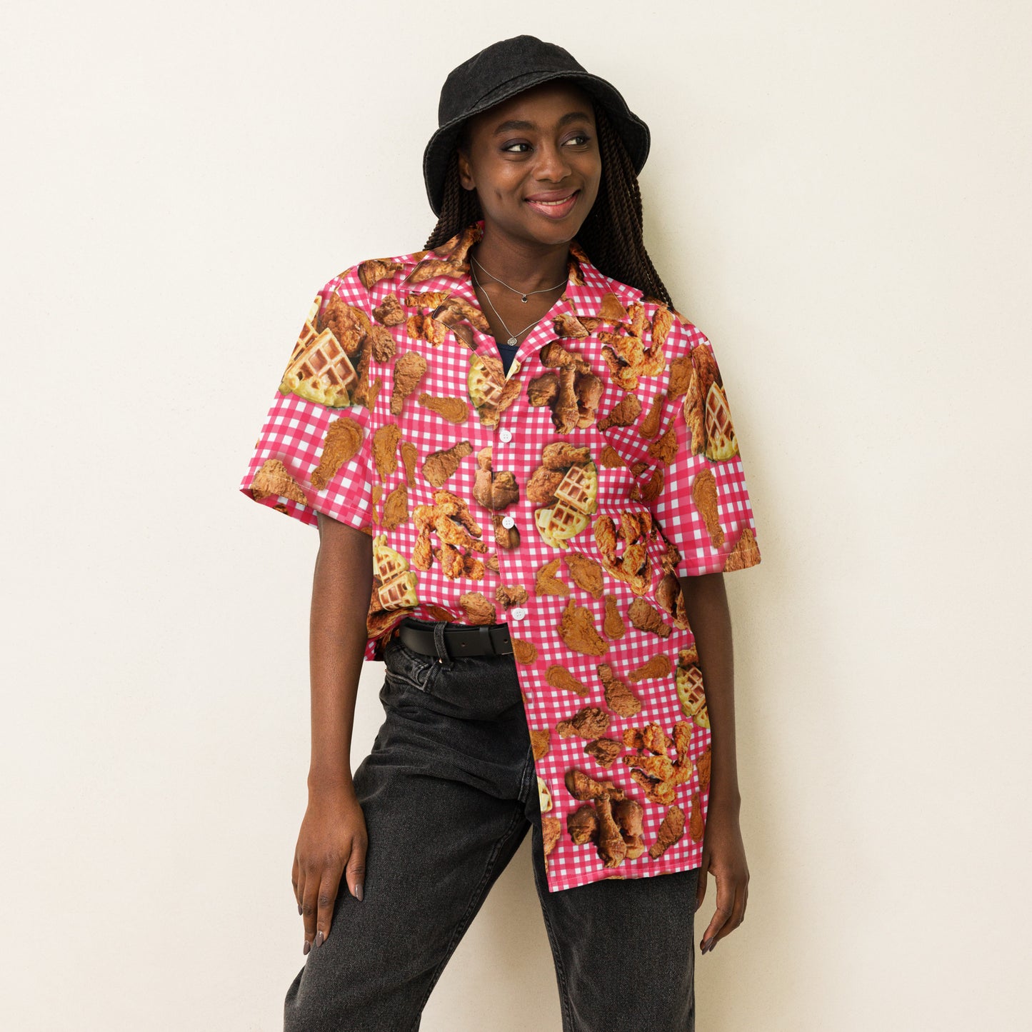 Fried Chicken Winner - Button Up Casual Dress Shirt