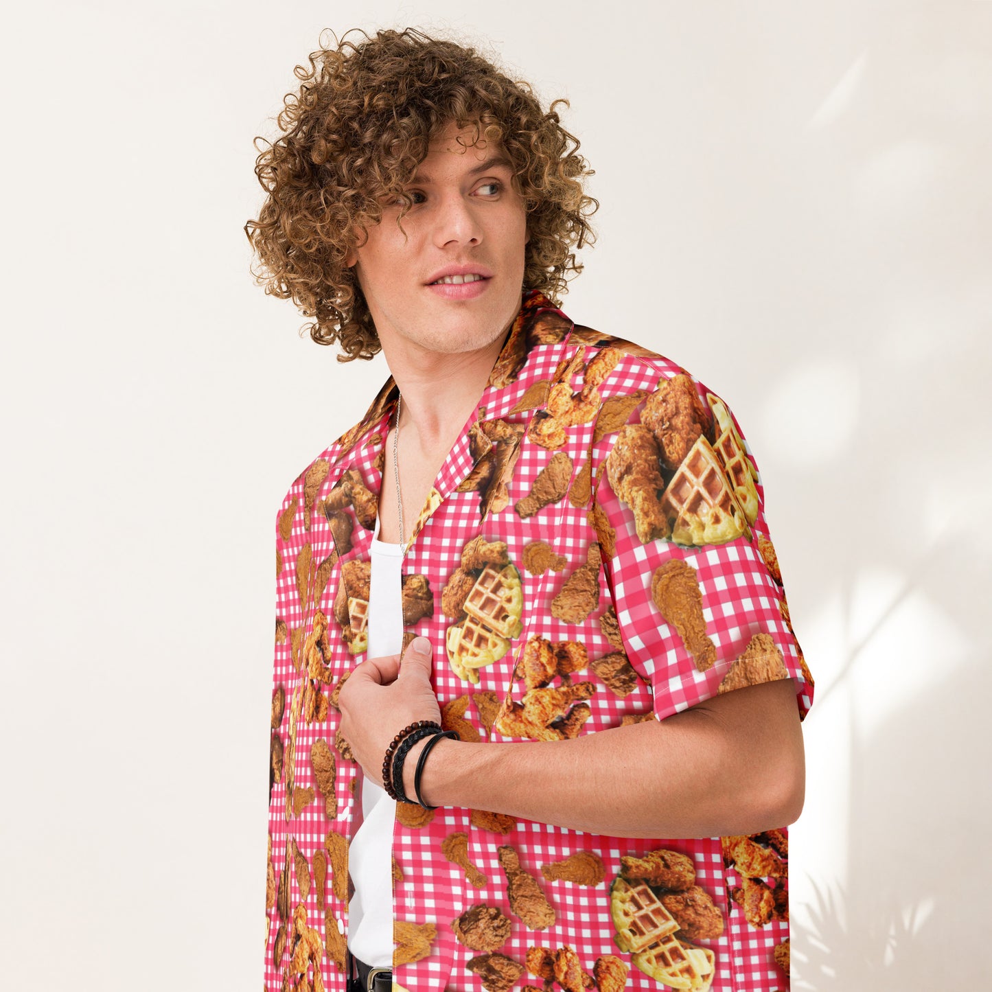Fried Chicken Winner - Button Up Casual Dress Shirt