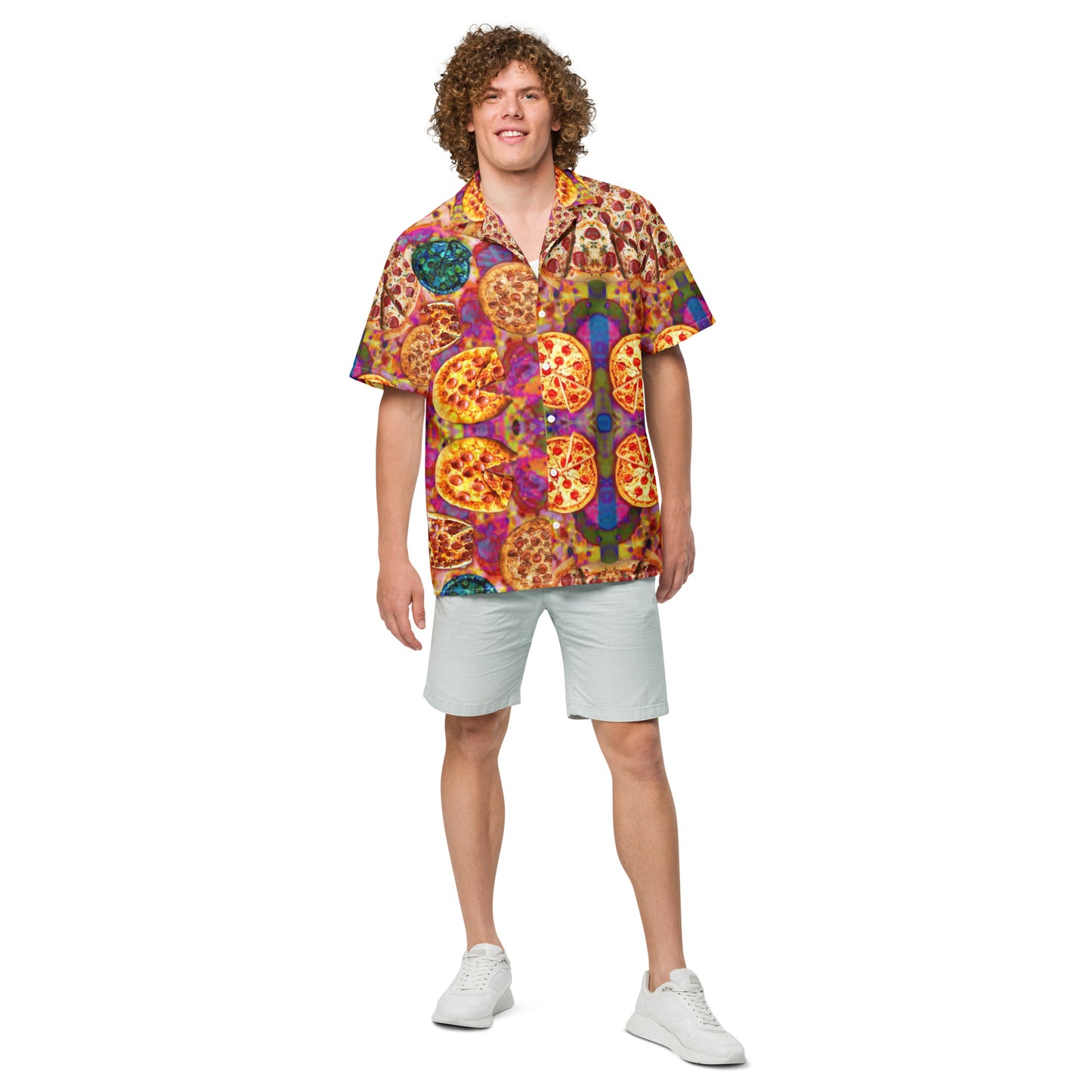Pizza Pie - Casual Button up Lightweight dress shirt