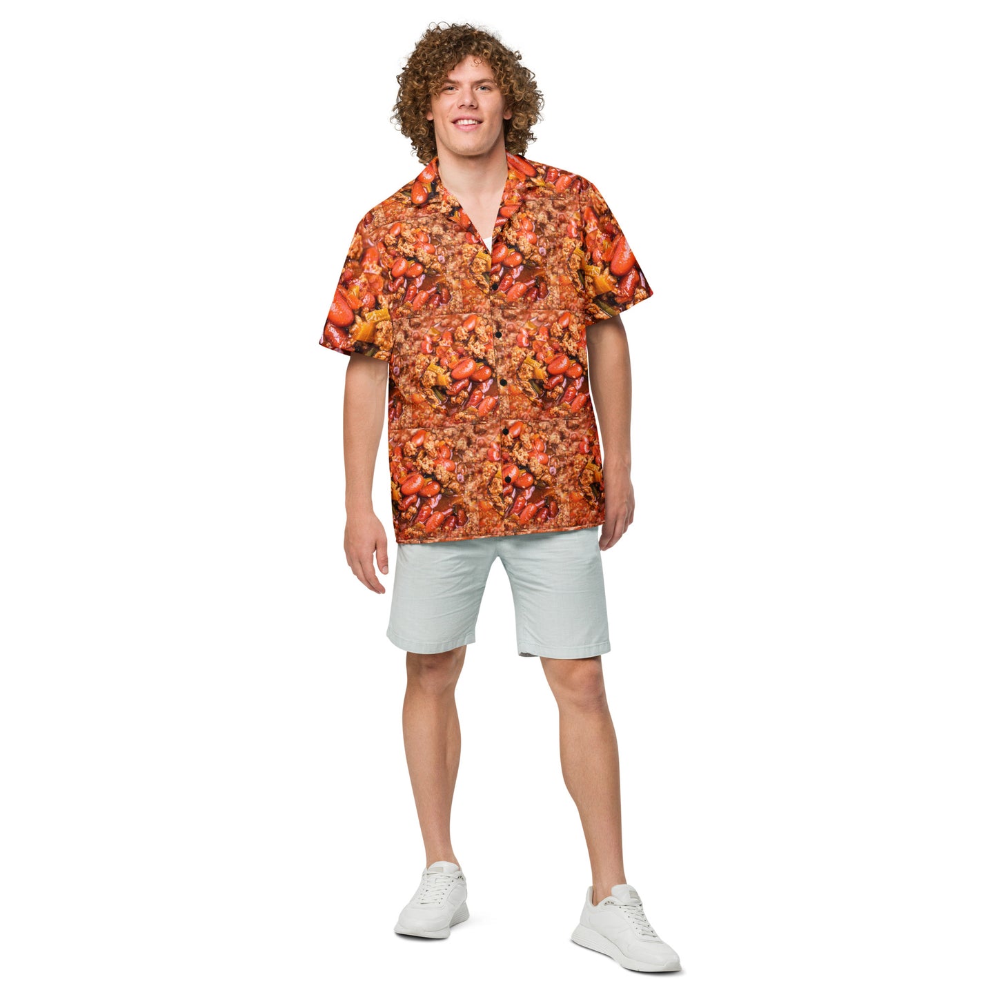 Chili with Beans - Lightweight Casual Button Up Dress Shirt