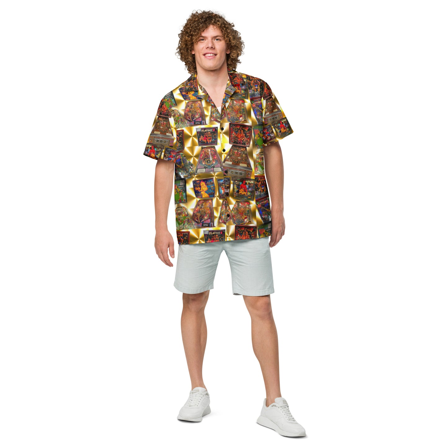 Disco Pinball - Unisex button shirt