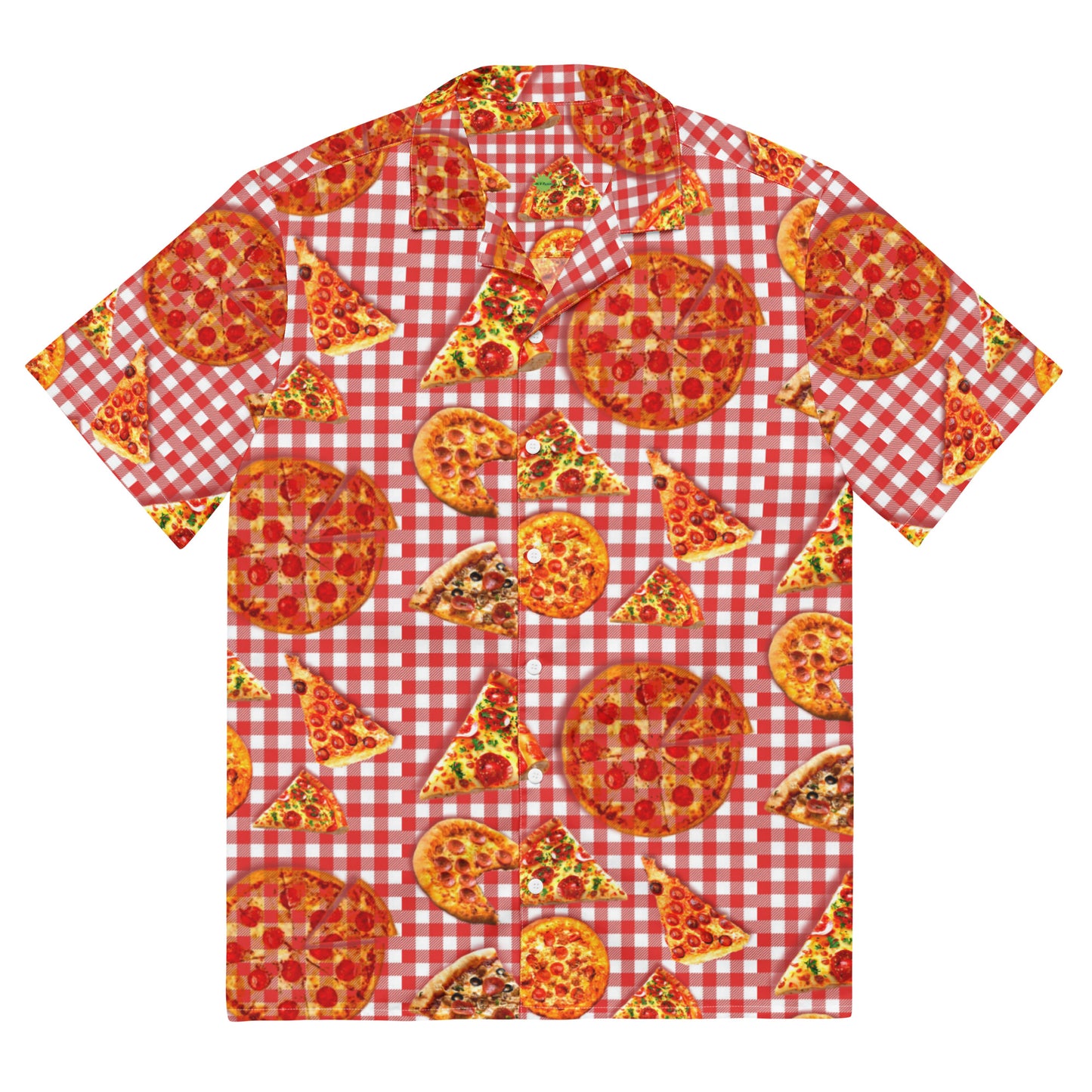 Pizza Pie & Slices - Button Up Lightweight Casual Dress Shirt