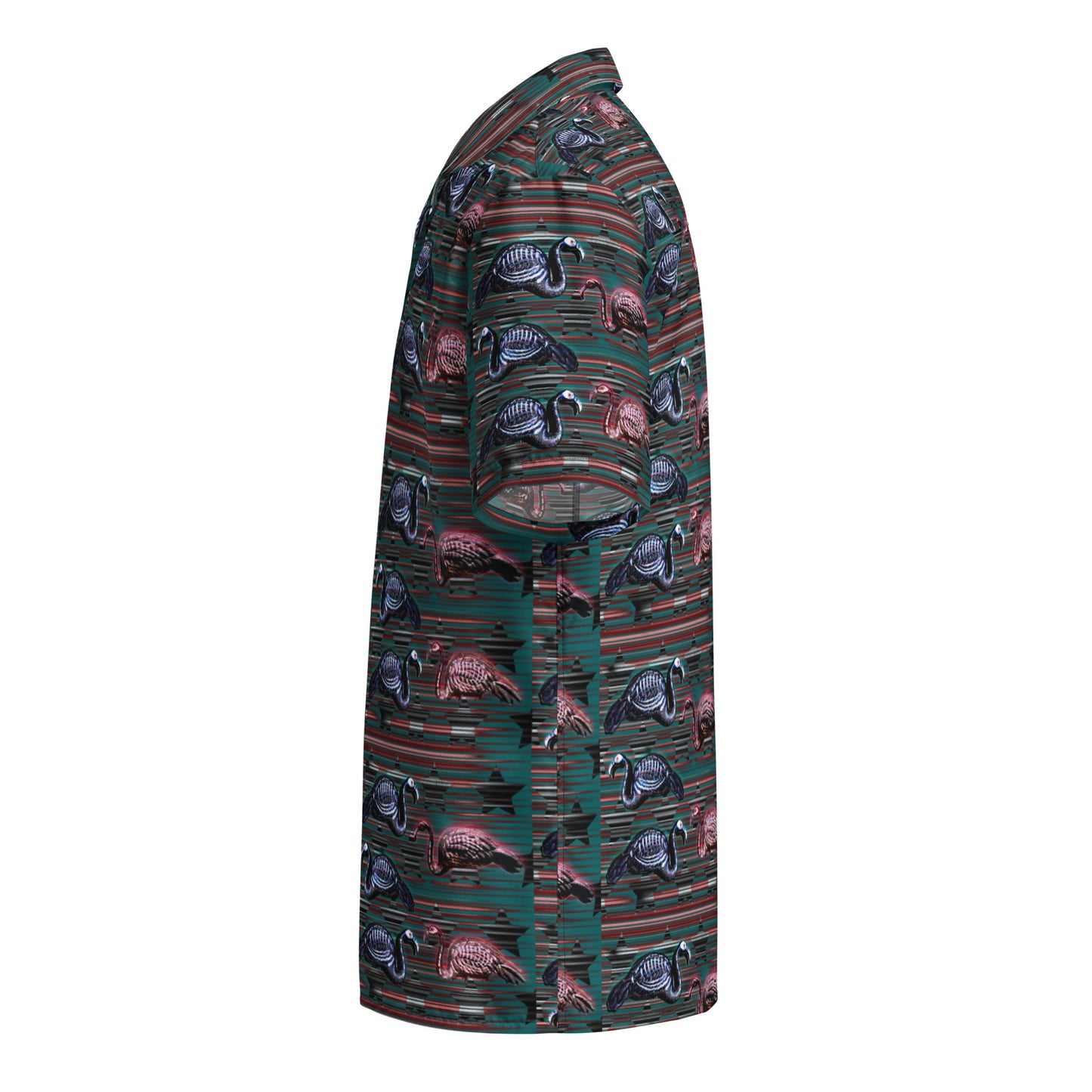 Flamingo Skull - Unisex button shirt