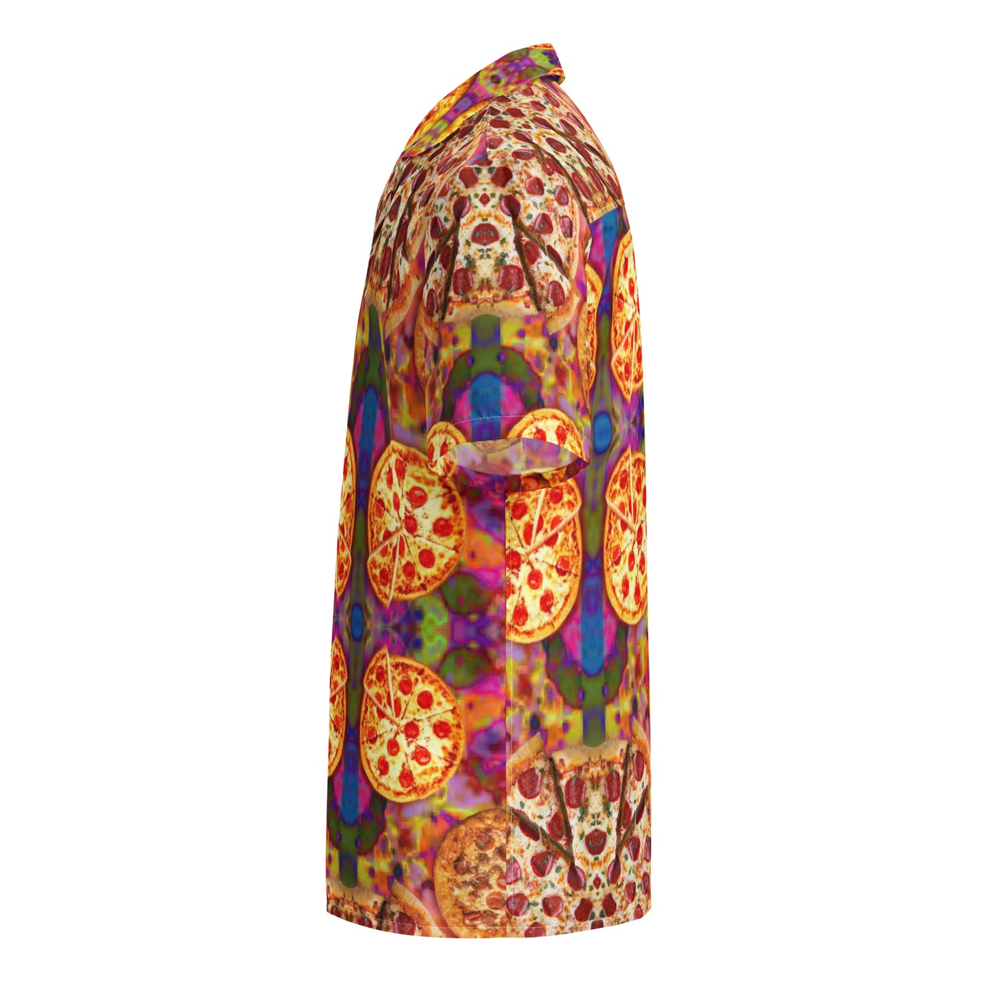 Pizza Pie Kaleidoscope- Casual Button up Lightweight dress shirt