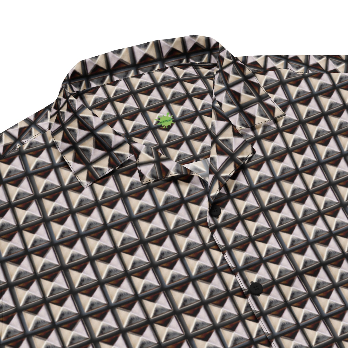 Studded Look - Black Lightweight Casual Button Up Dress Shirt