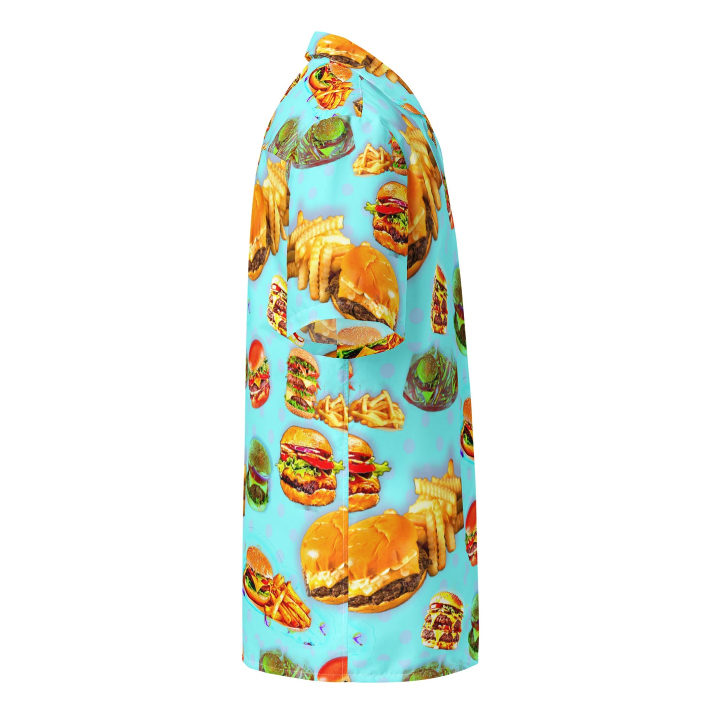 Burgers and Fries - Button up lightweight Casual Dress Shirt