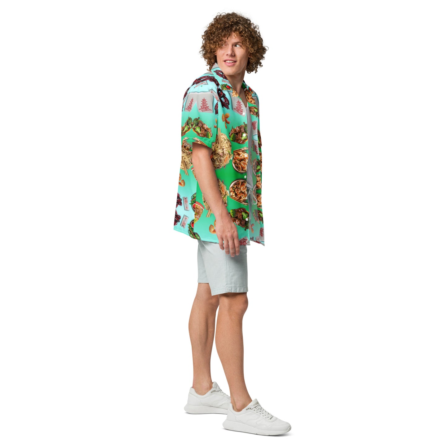 Chinese Take Out - Lightweight Button Up Casual Fun Dress Shirt