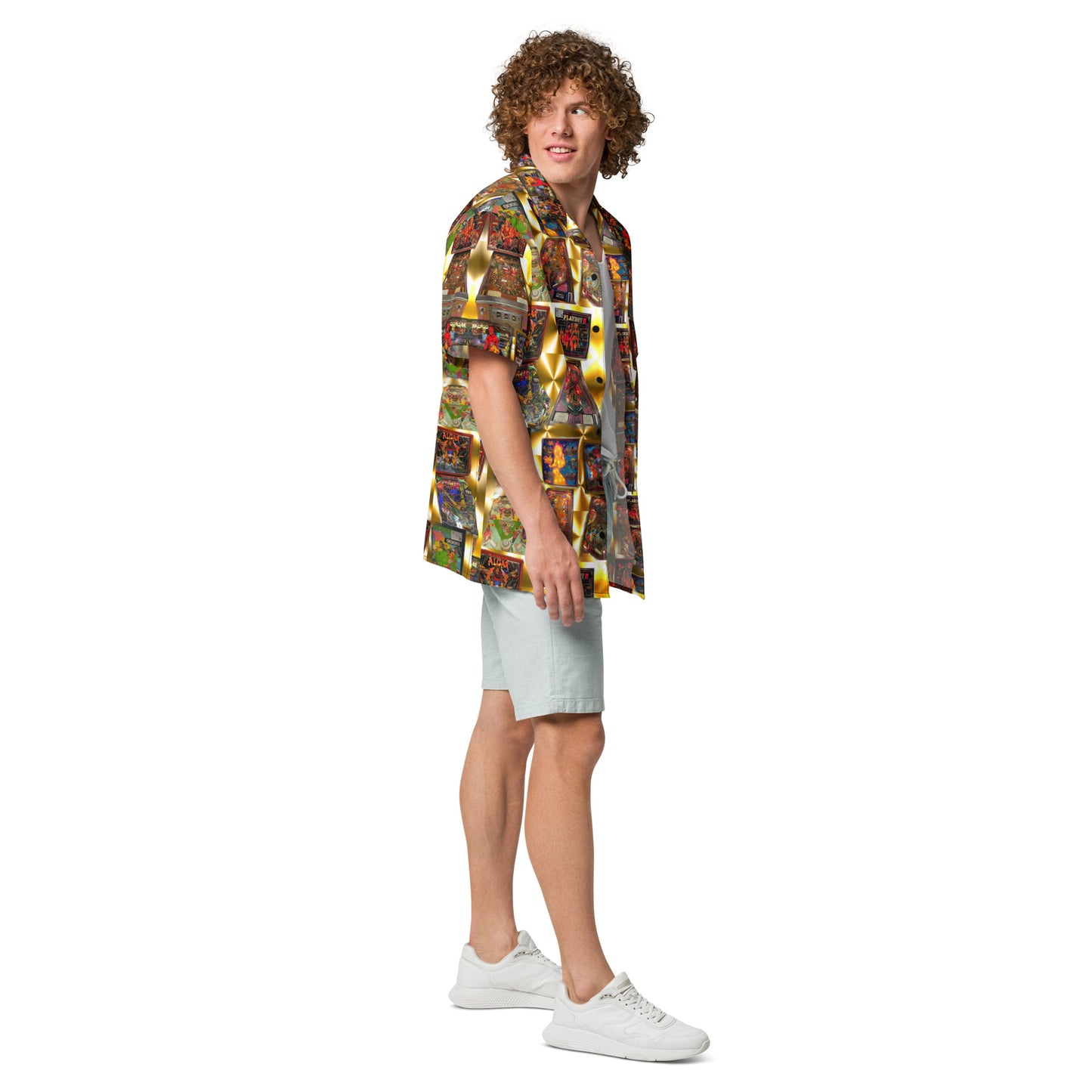 Disco Pinball - Unisex button shirt