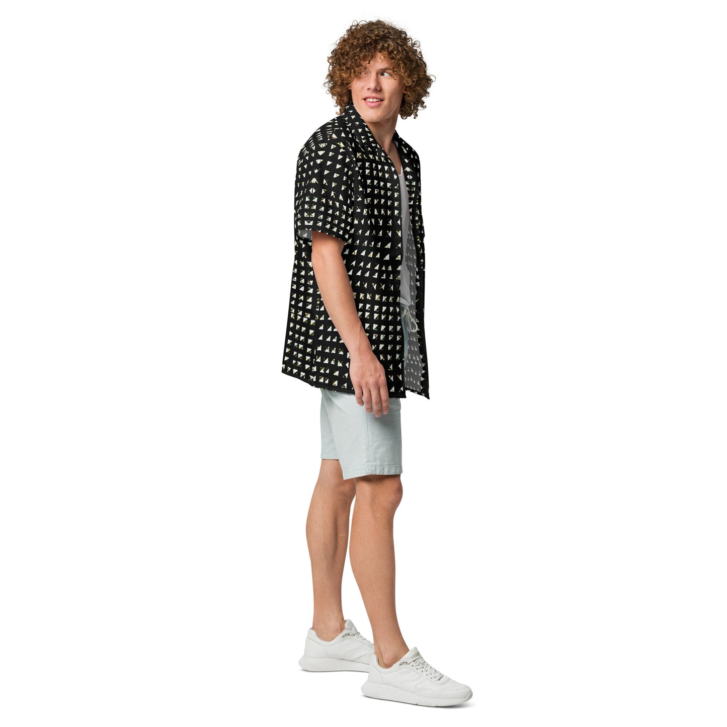 Metal Head Studded Look - Lightweight Button Up Casual Dress Shirt