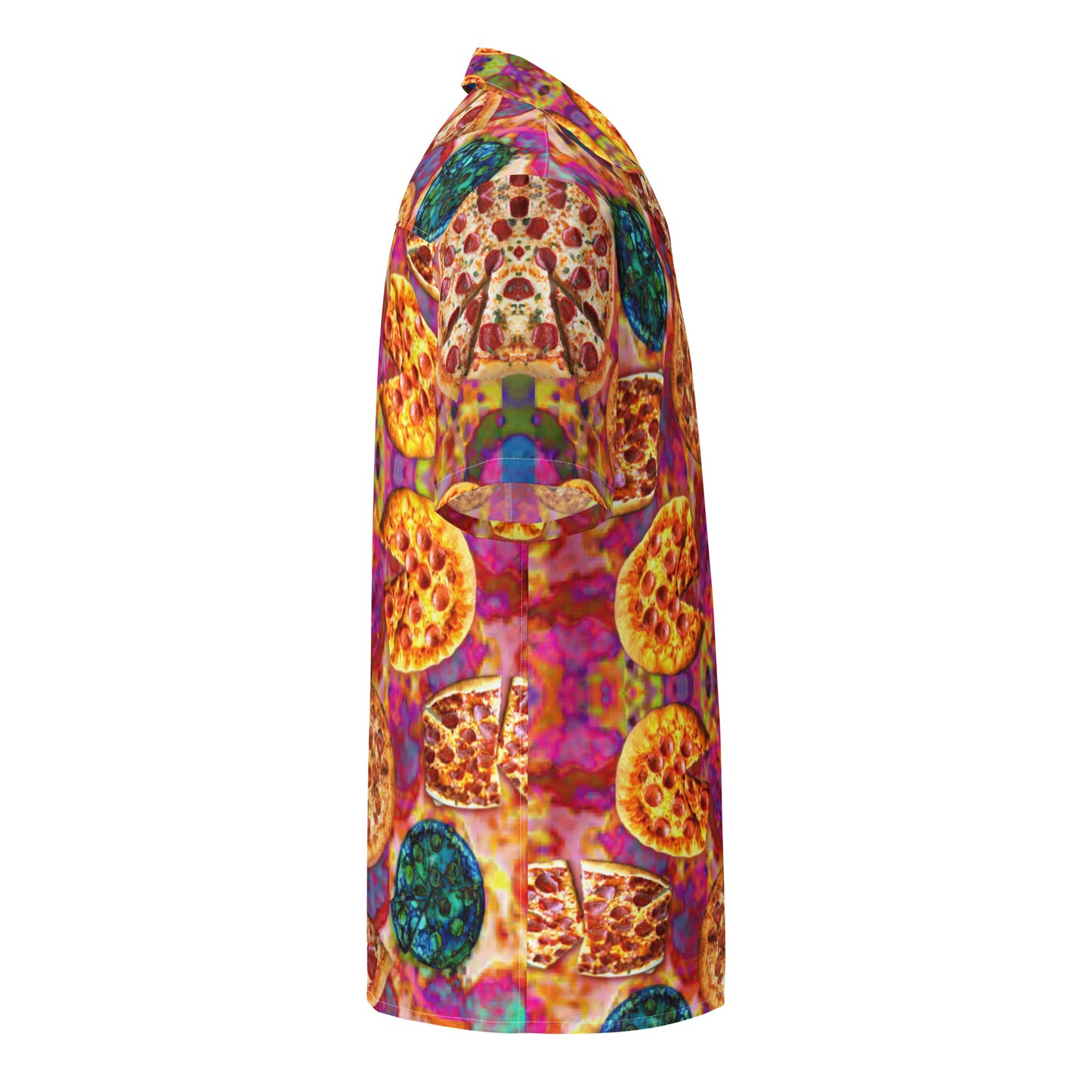 Pizza Pie Kaleidoscope- Casual Button up Lightweight dress shirt