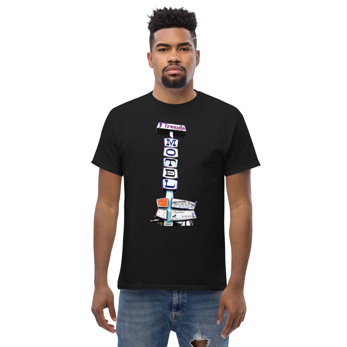 Fireside Inn w/ Historic close location 2 sided Men's classic tee