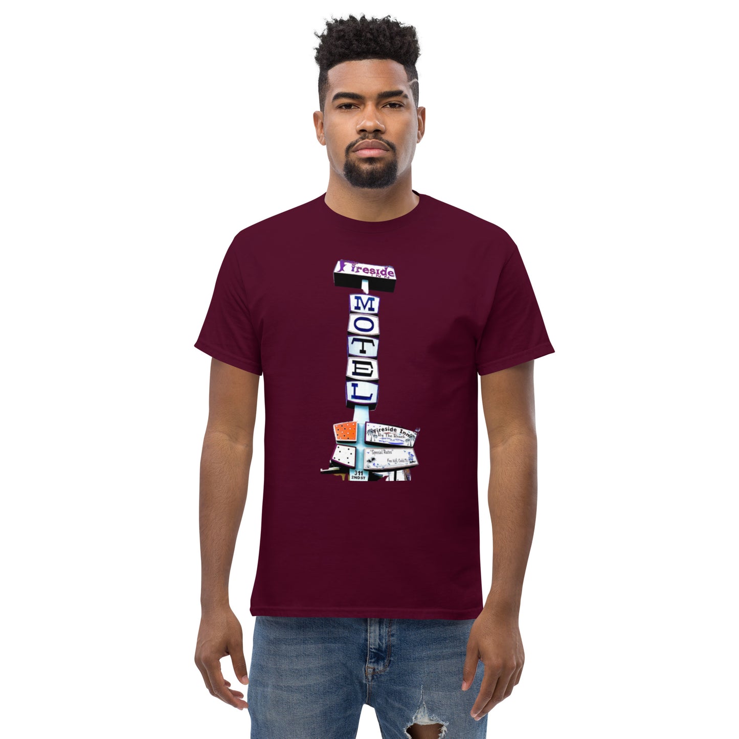 Fireside Inn w/ Historic close location 2 sided Men's classic tee