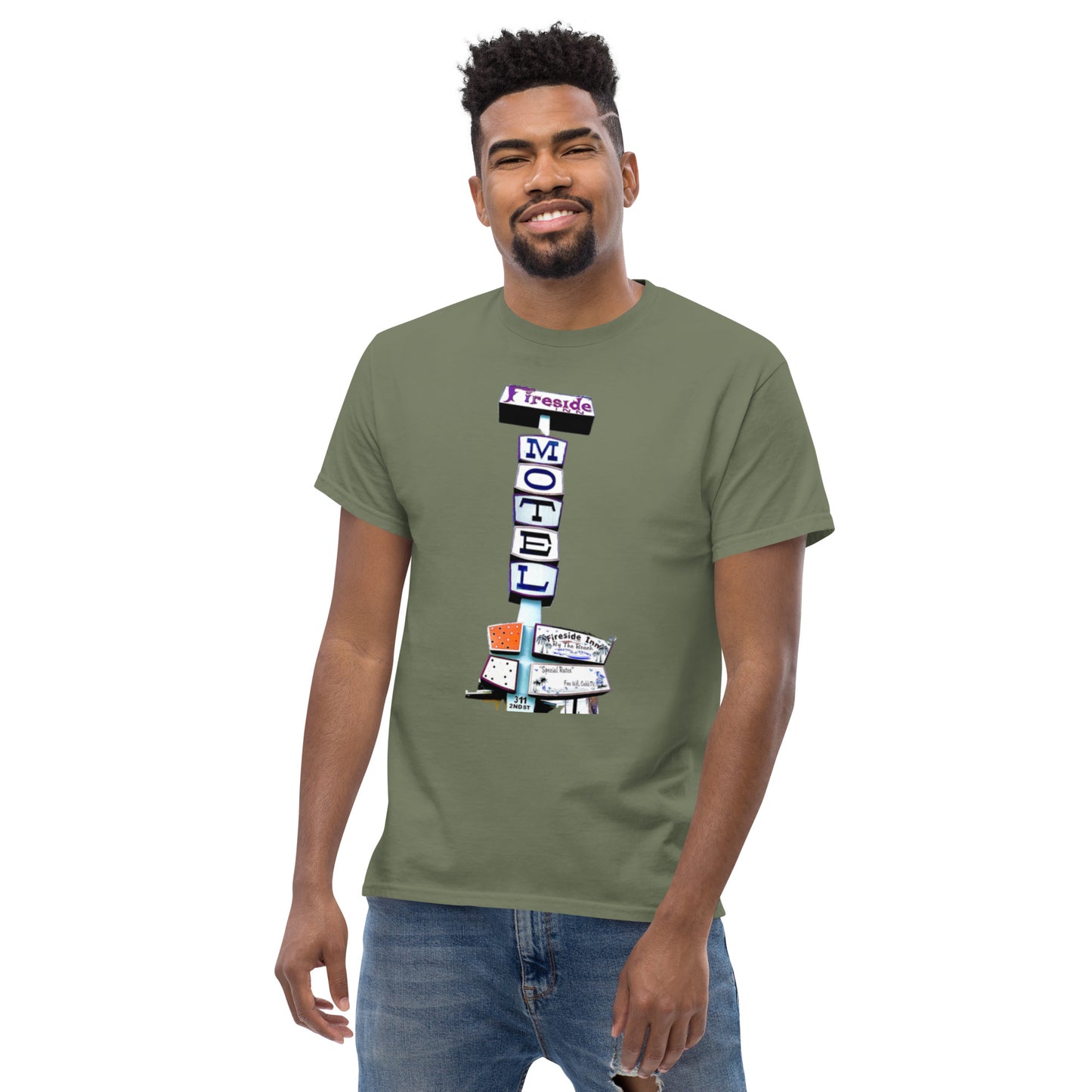 Fireside Inn w/ Historic close location 2 sided Men's classic tee
