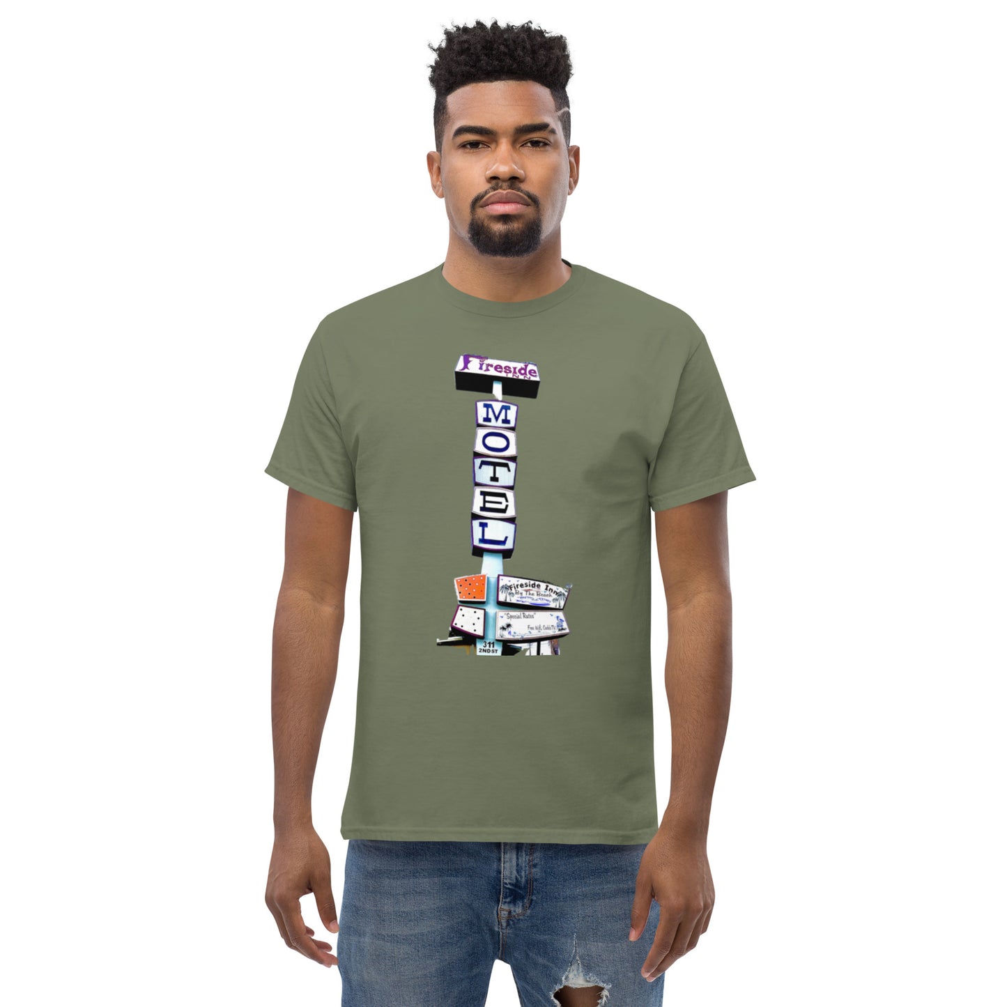 Fireside Inn w/ Historic close location 2 sided Men's classic tee