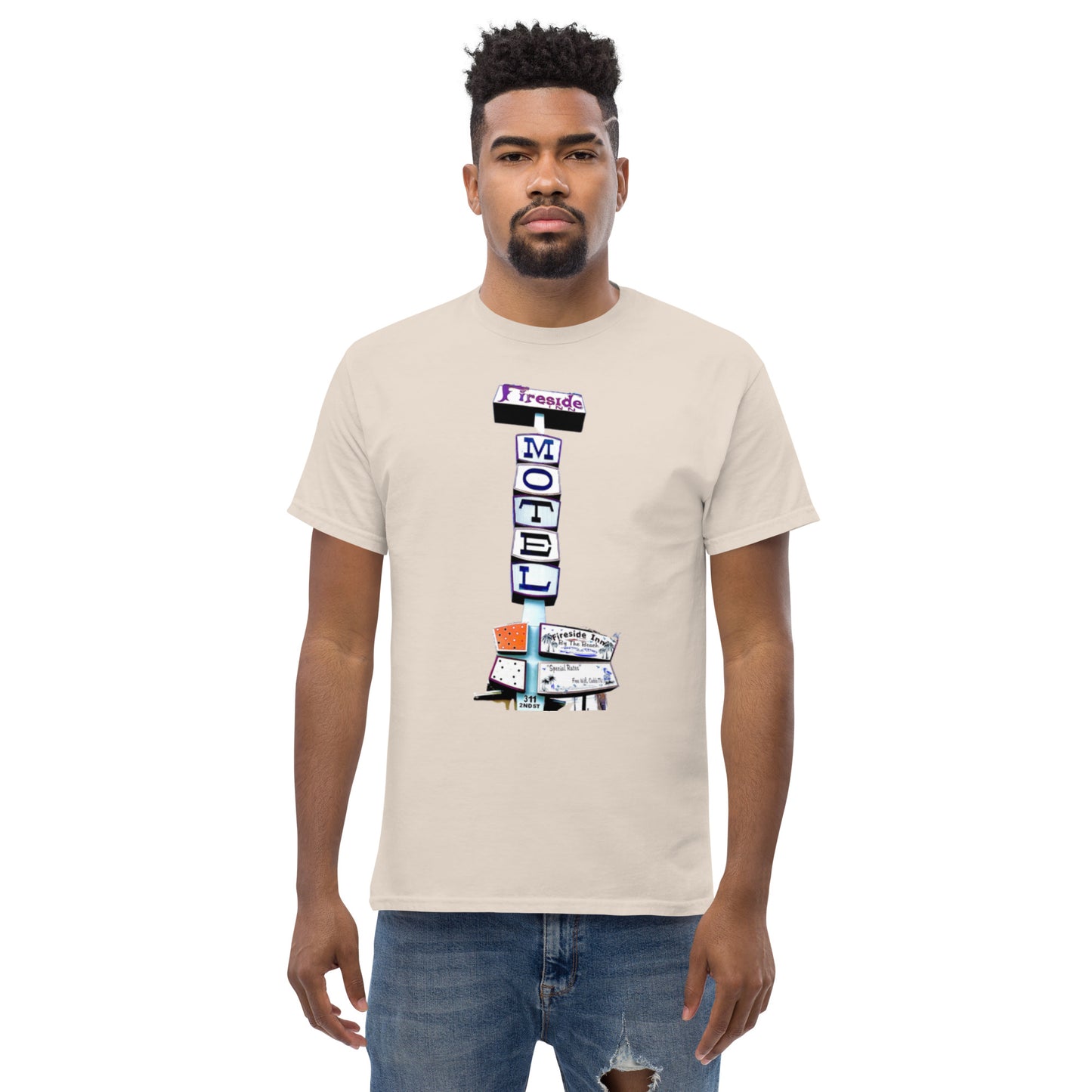 Fireside Inn w/ Historic close location 2 sided Men's classic tee