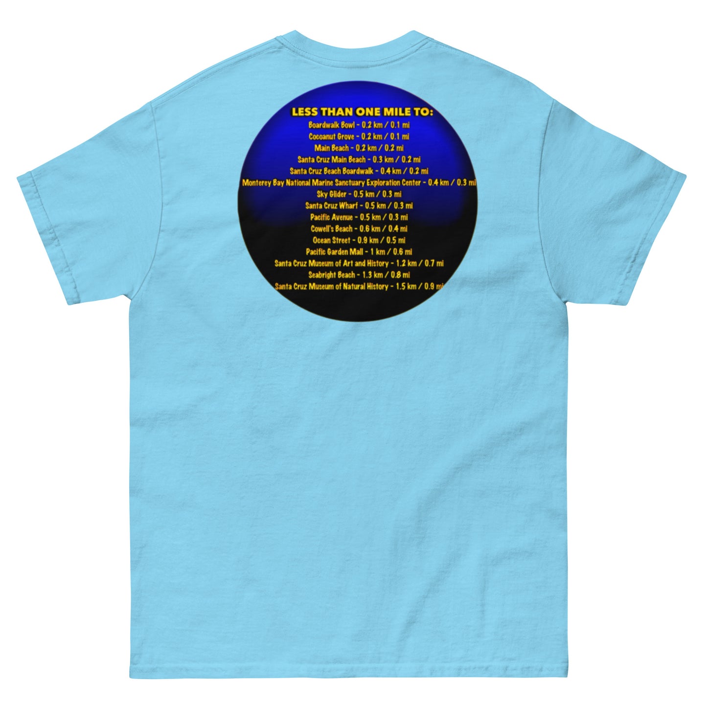 FIRESIDE INN in Santa Cruz 2 sided T-Shirt “LESS THAN ONE MILE TO…”