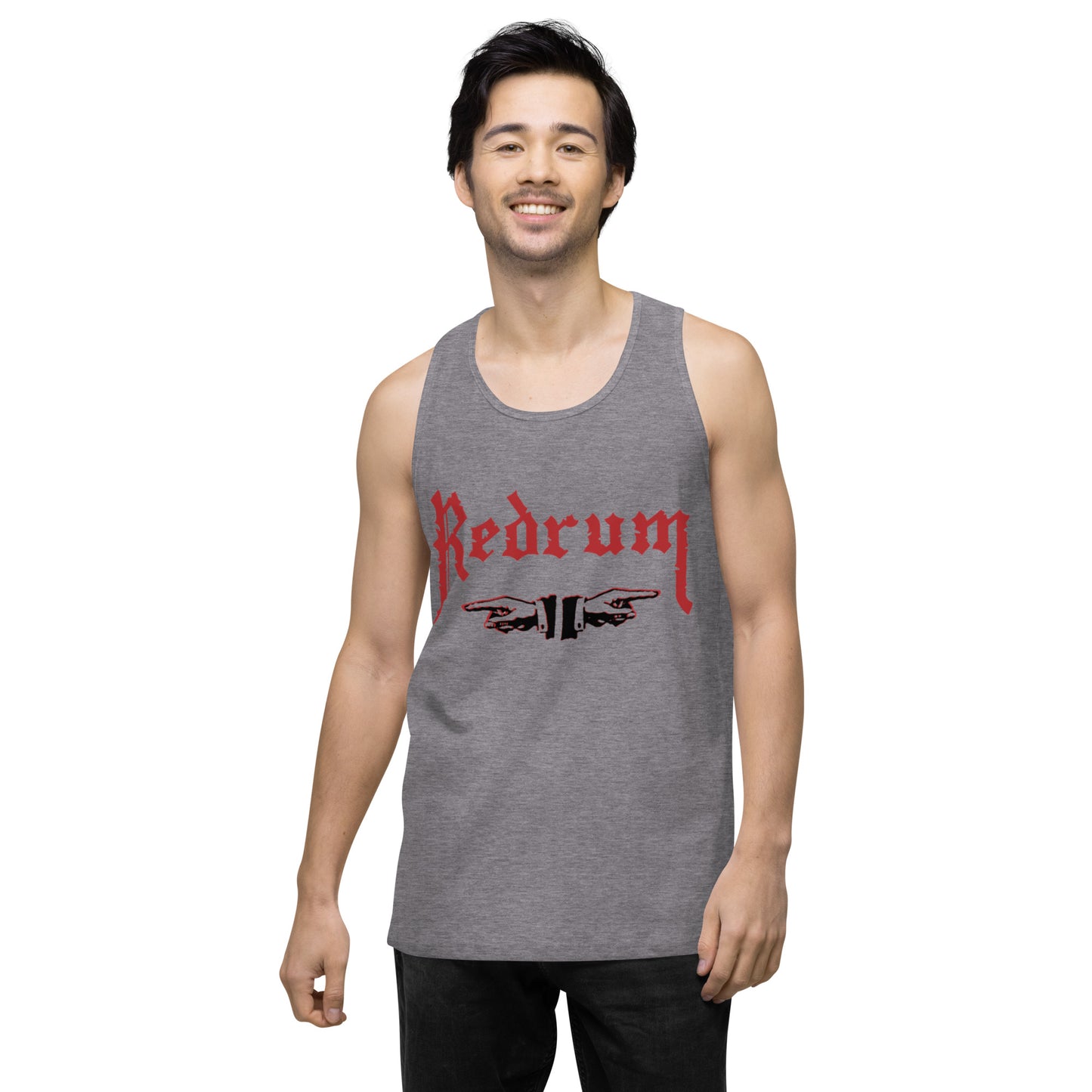 REDRUM “LOOK” Logo / photo Tank top 2 sided Black