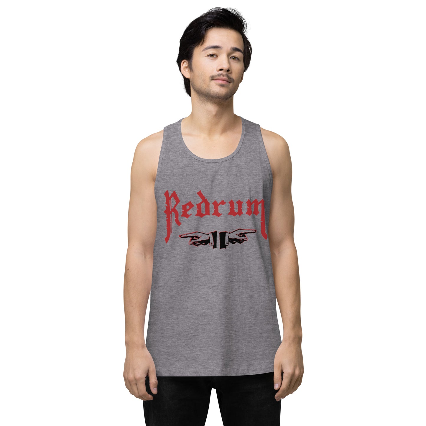 REDRUM “LOOK” Logo / photo Tank top 2 sided Black