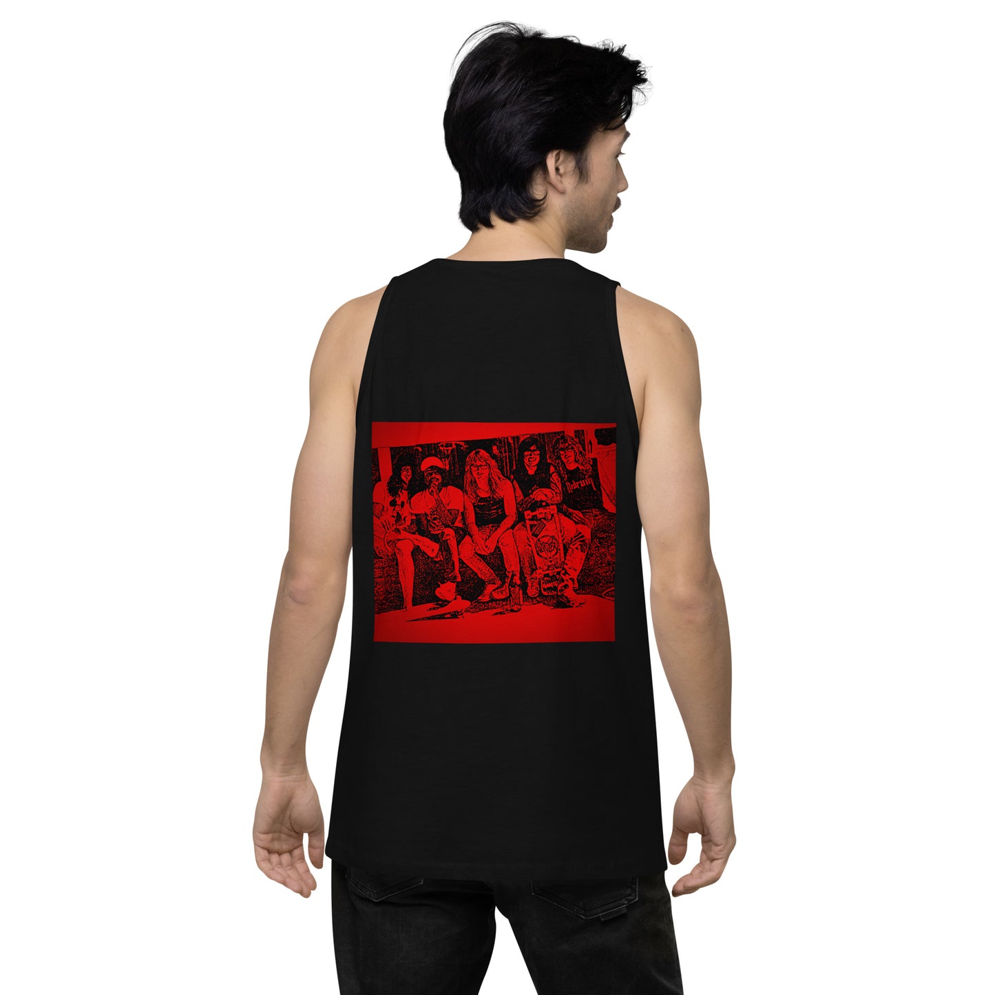 REDRUM “LOOK” Logo / photo Tank top 2 sided Black