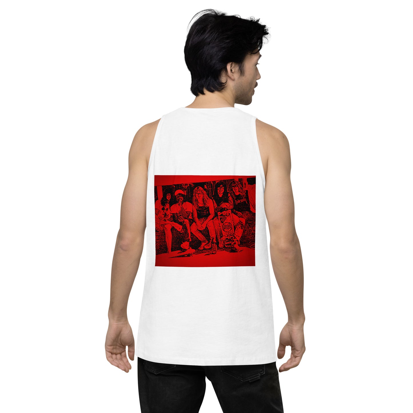 REDRUM “LOOK” Logo / photo Tank top 2 sided Black