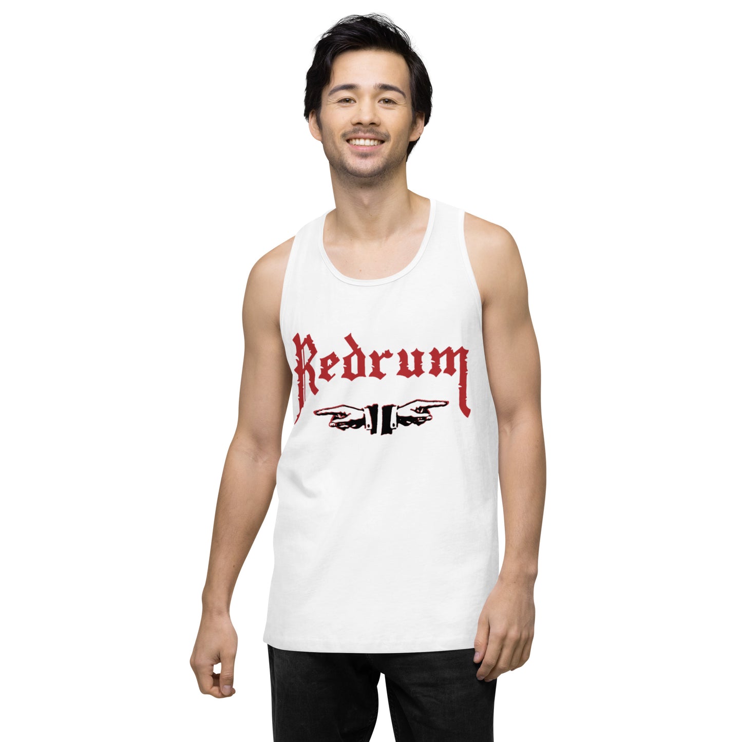 REDRUM “LOOK” Logo / photo Tank top 2 sided Black