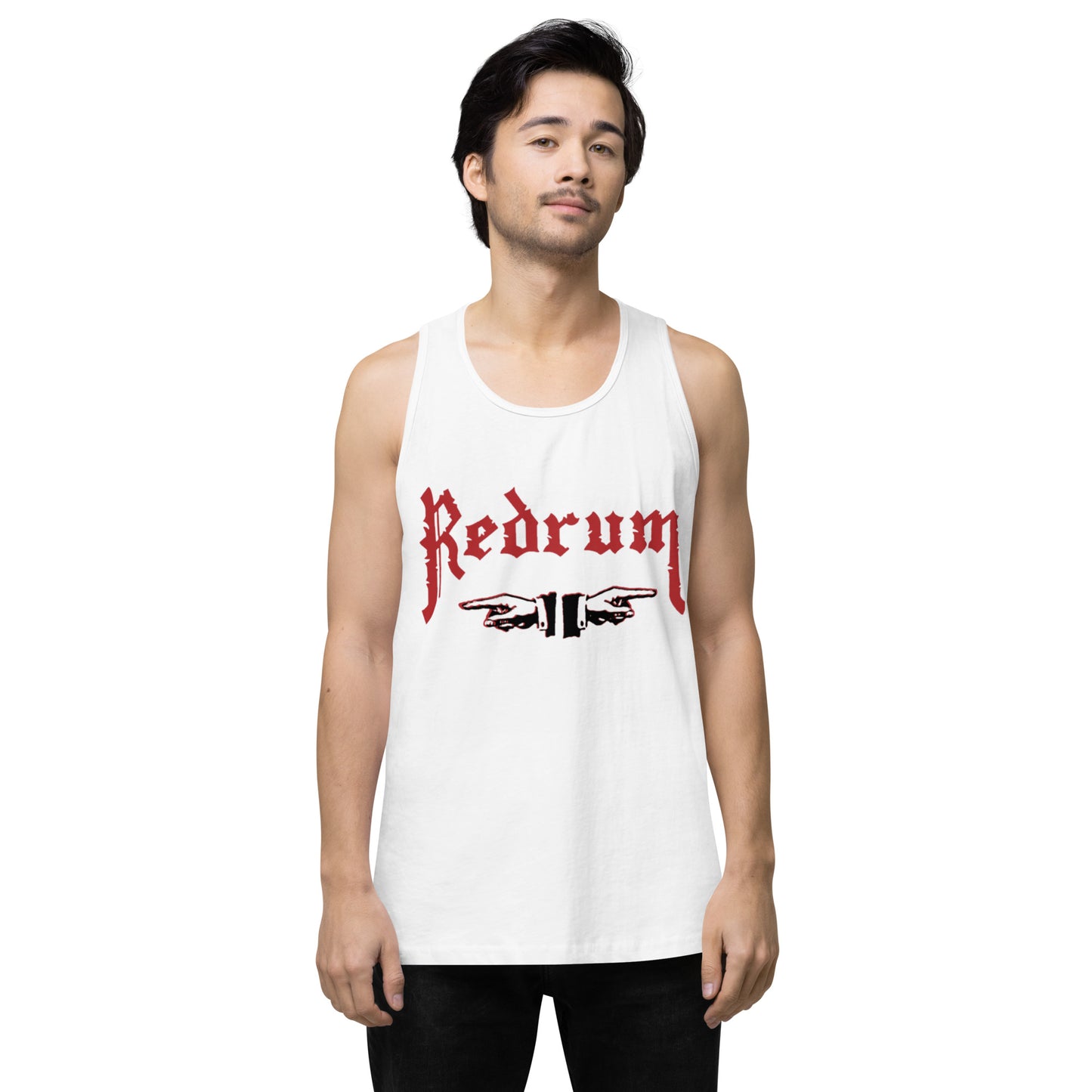 REDRUM “LOOK” Logo / photo Tank top 2 sided Black