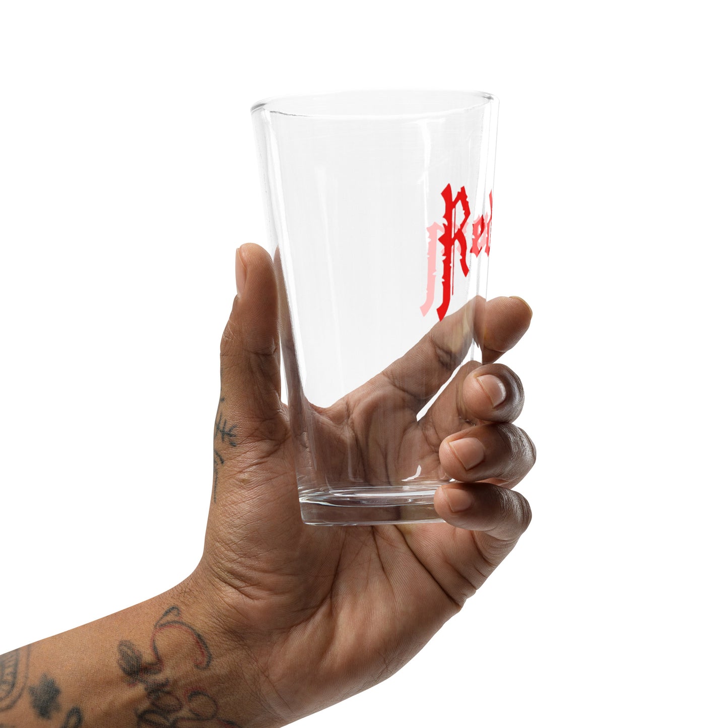 REDRUM logo 16 oz. Shaker pint glass