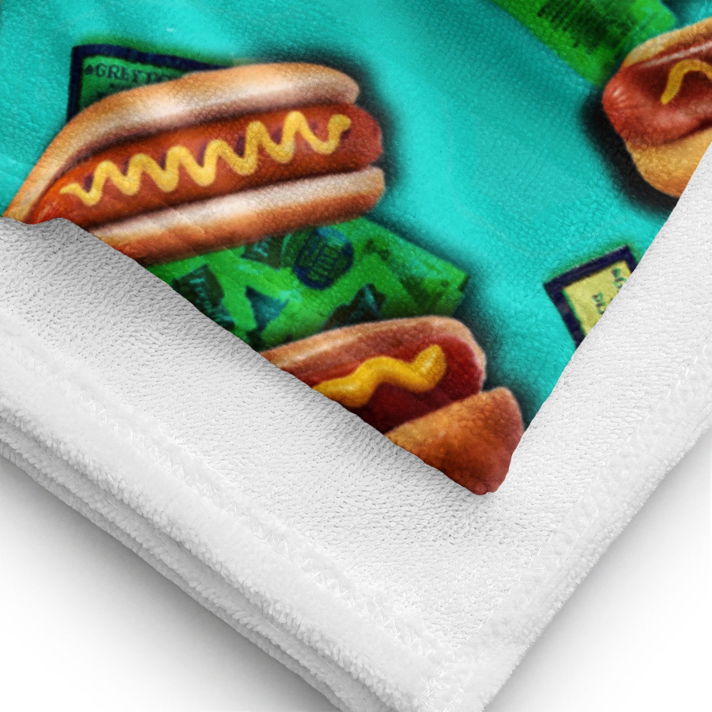 Hot Dogs and Mustard Beach Towel