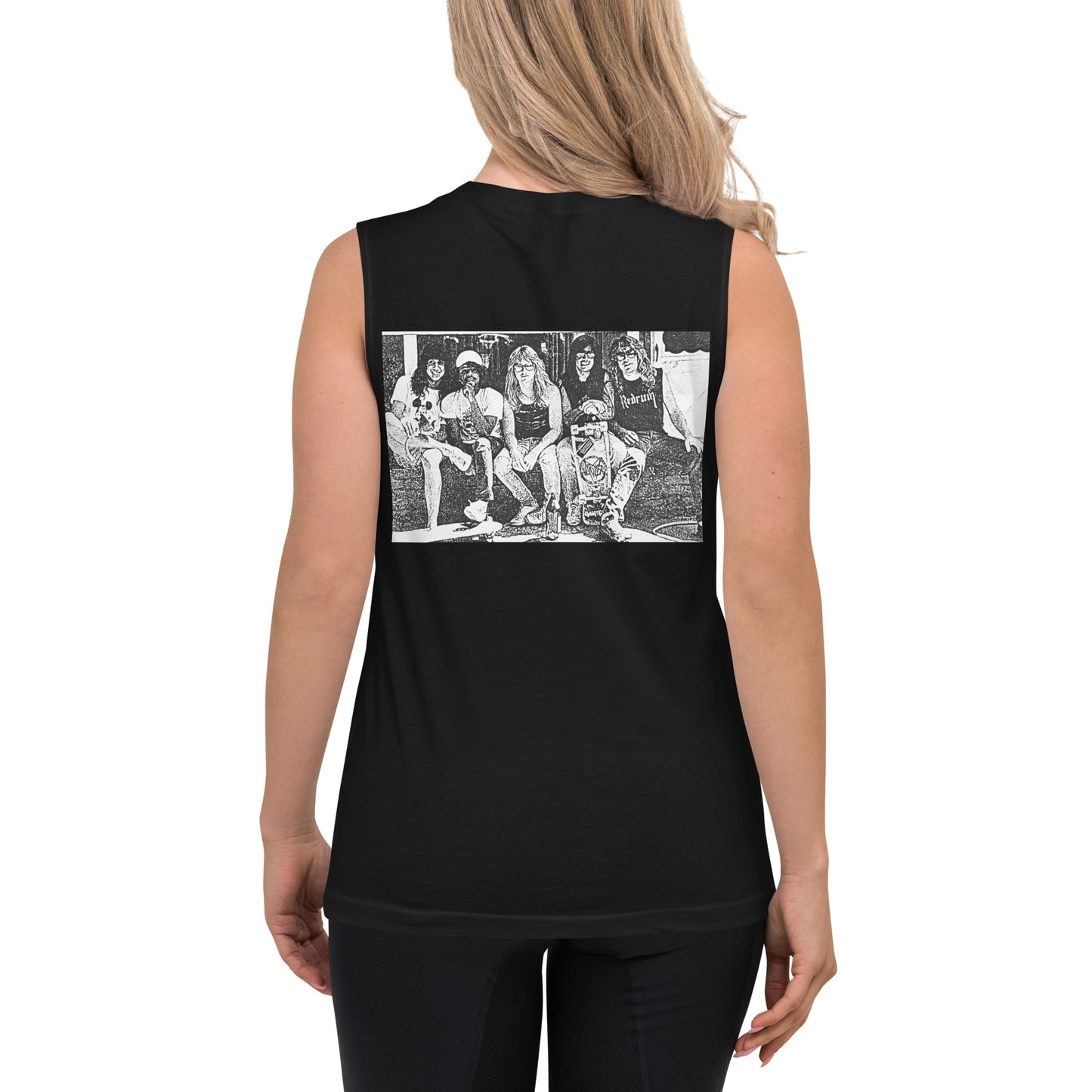 REDRUM logo 2 sided Muscle Shirt B/W photo back