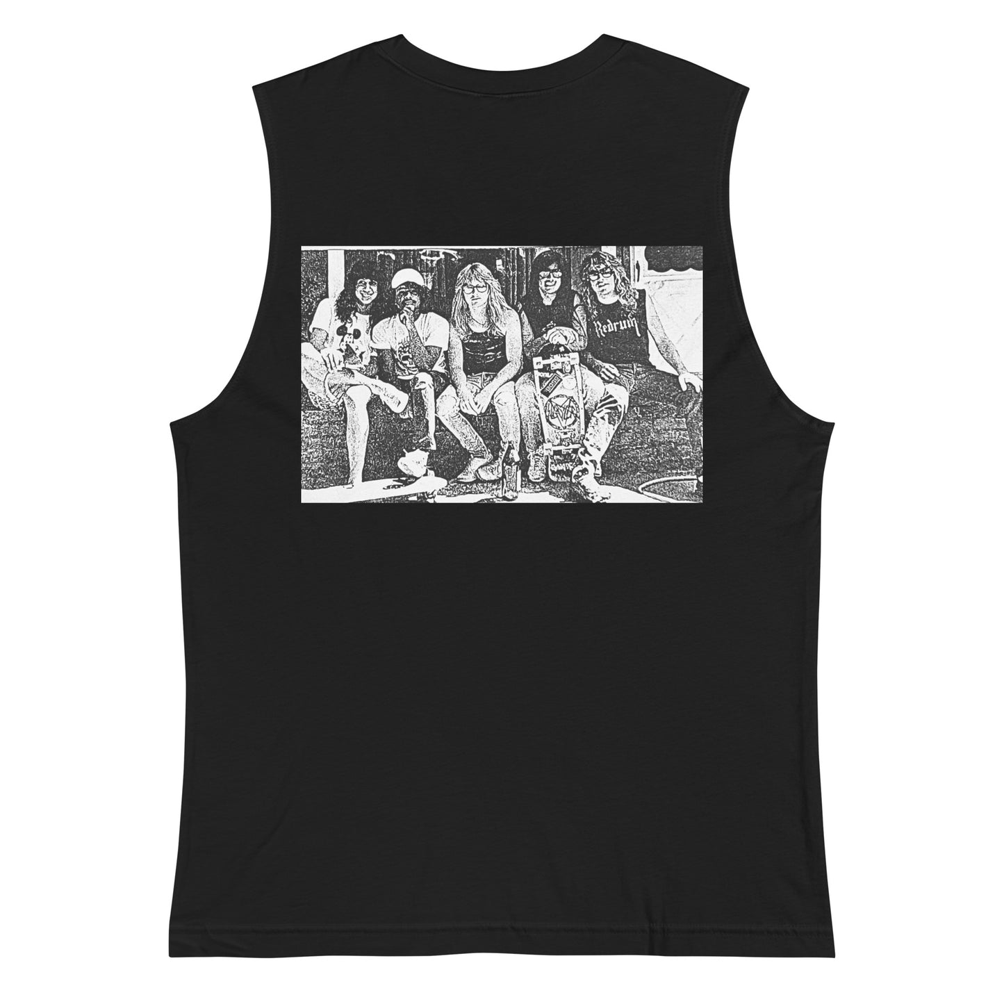 REDRUM logo 2 sided Muscle Shirt B/W photo back