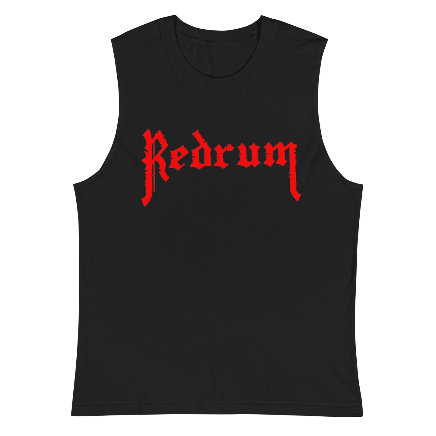 REDRUM logo 2 sided Muscle Shirt B/W photo back