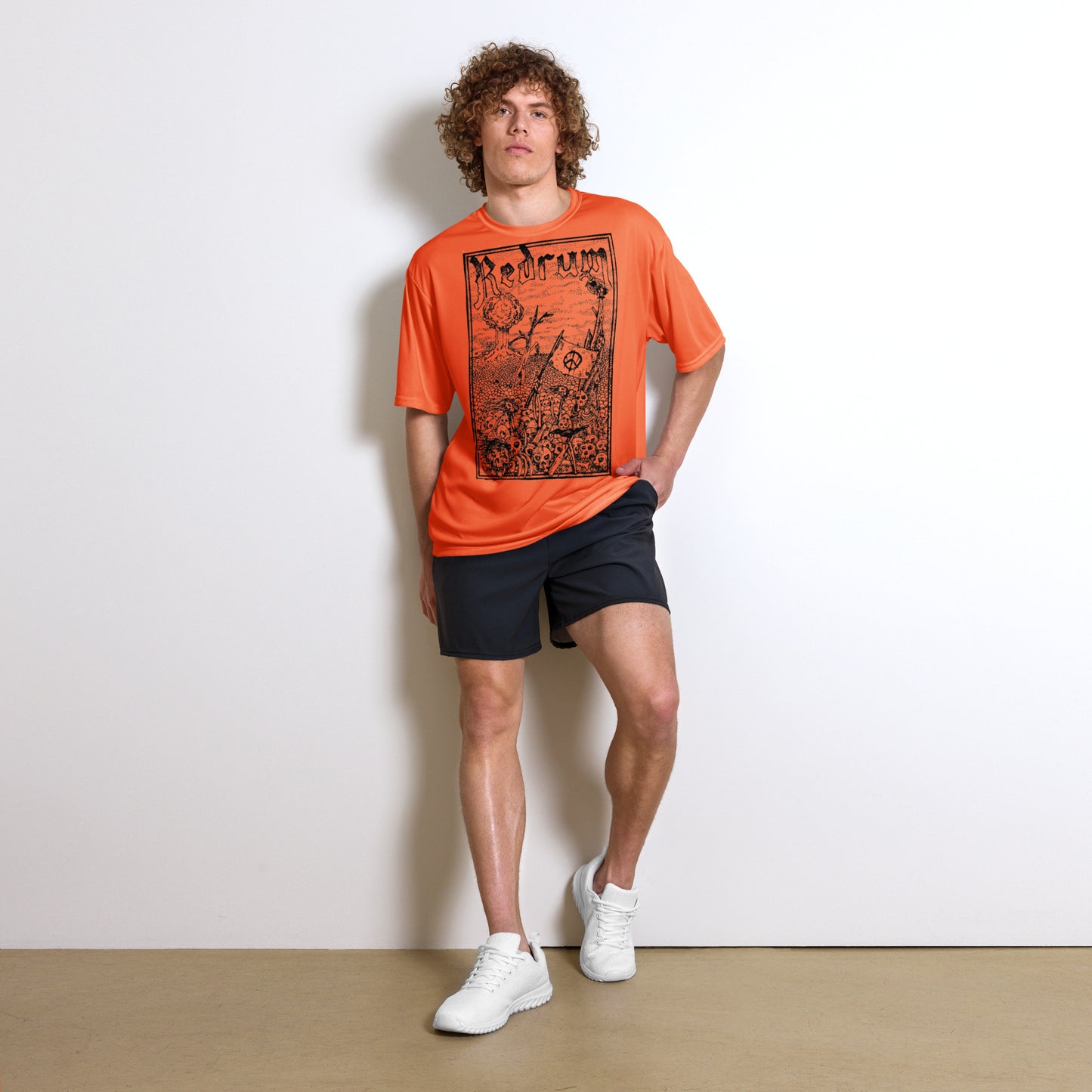REDRUM - Disarm & Survive T-Shirt in Neon Yellow Blue & Orange