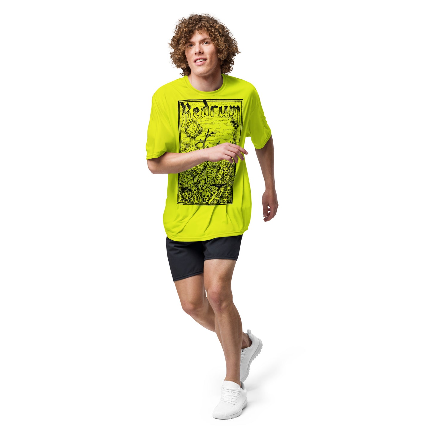 REDRUM - Disarm & Survive T-Shirt in Neon Yellow Blue & Orange