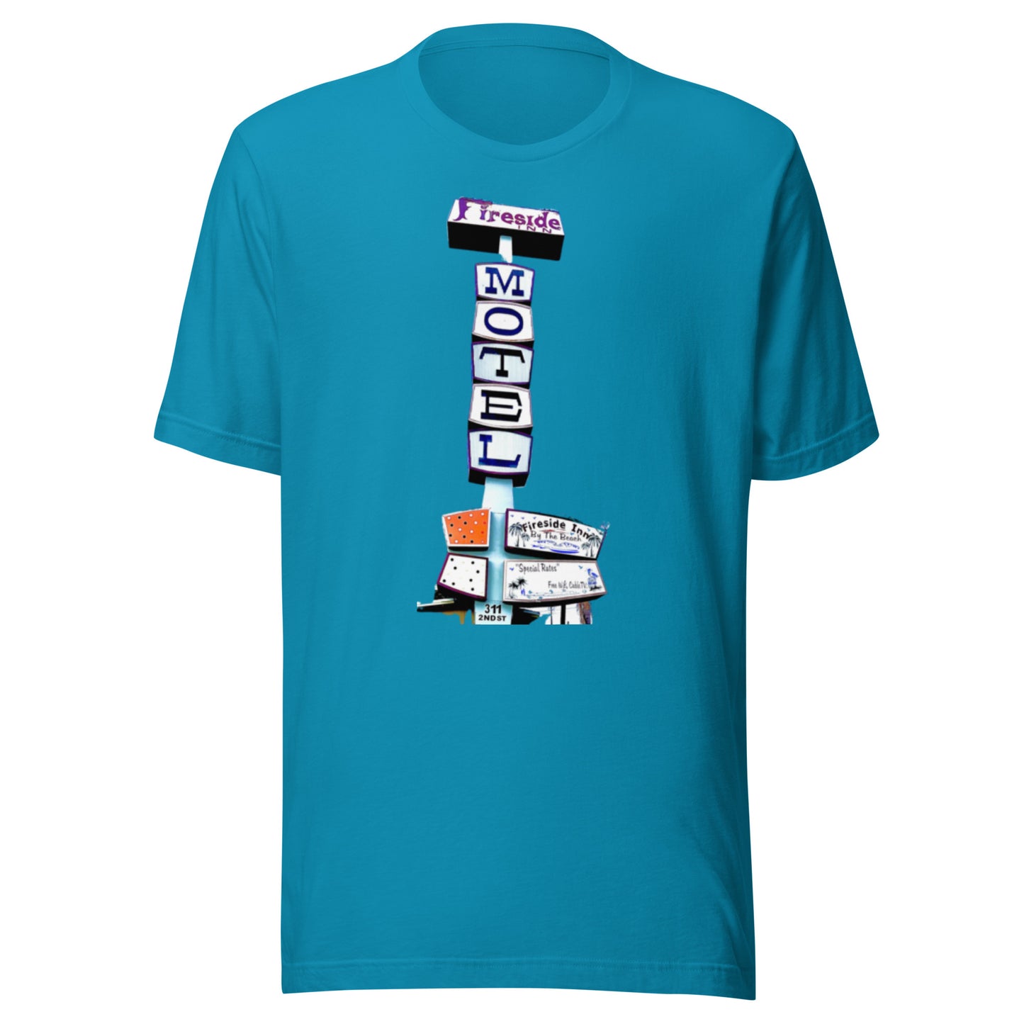 FIRESIDE INN in Santa Cruz “RETRO Sign” two sided T-Shirt