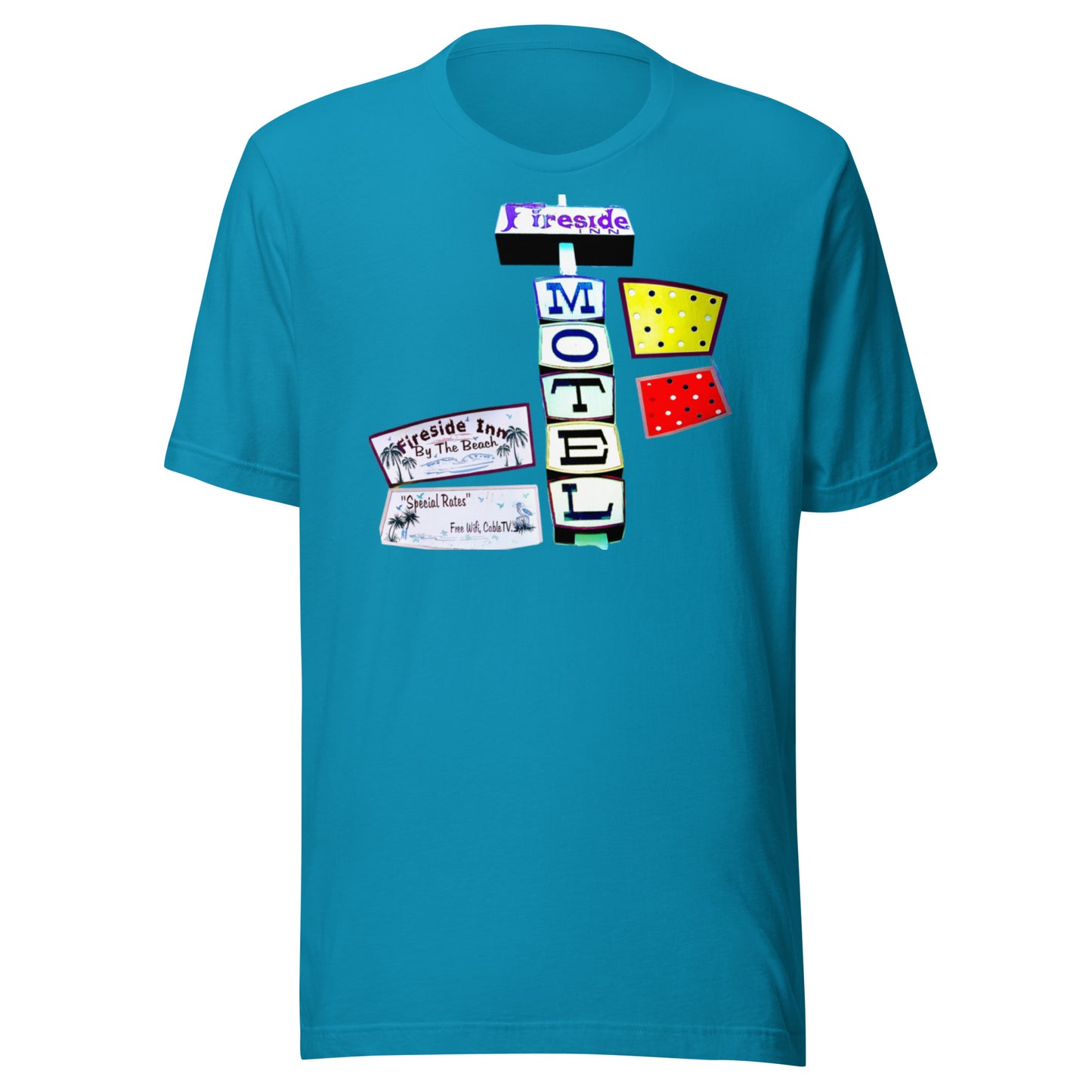 FIRESIDE INN in Santa Cruz “RETRO sign” single sided T-Shirt
