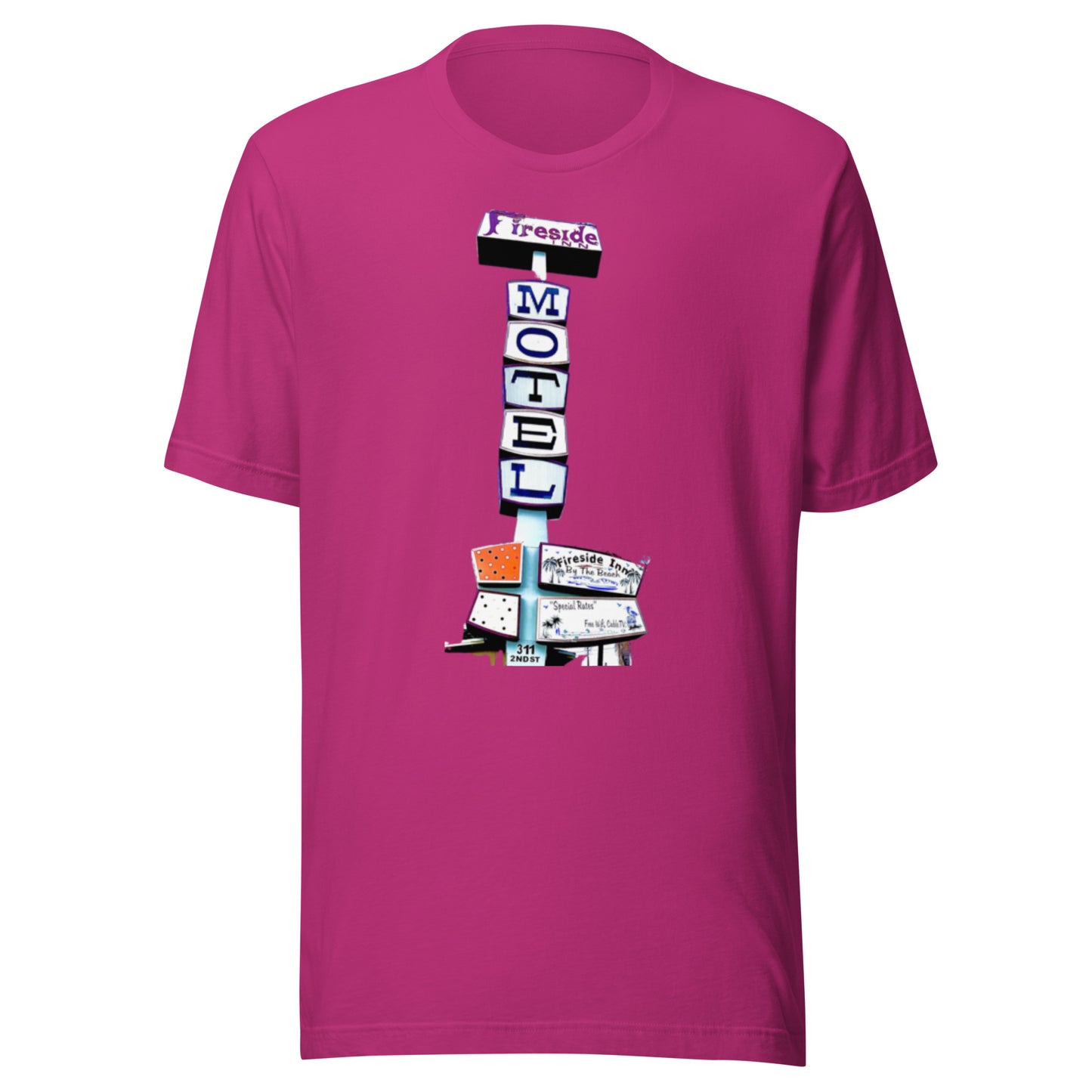 FIRESIDE INN in Santa Cruz “RETRO Sign” two sided T-Shirt