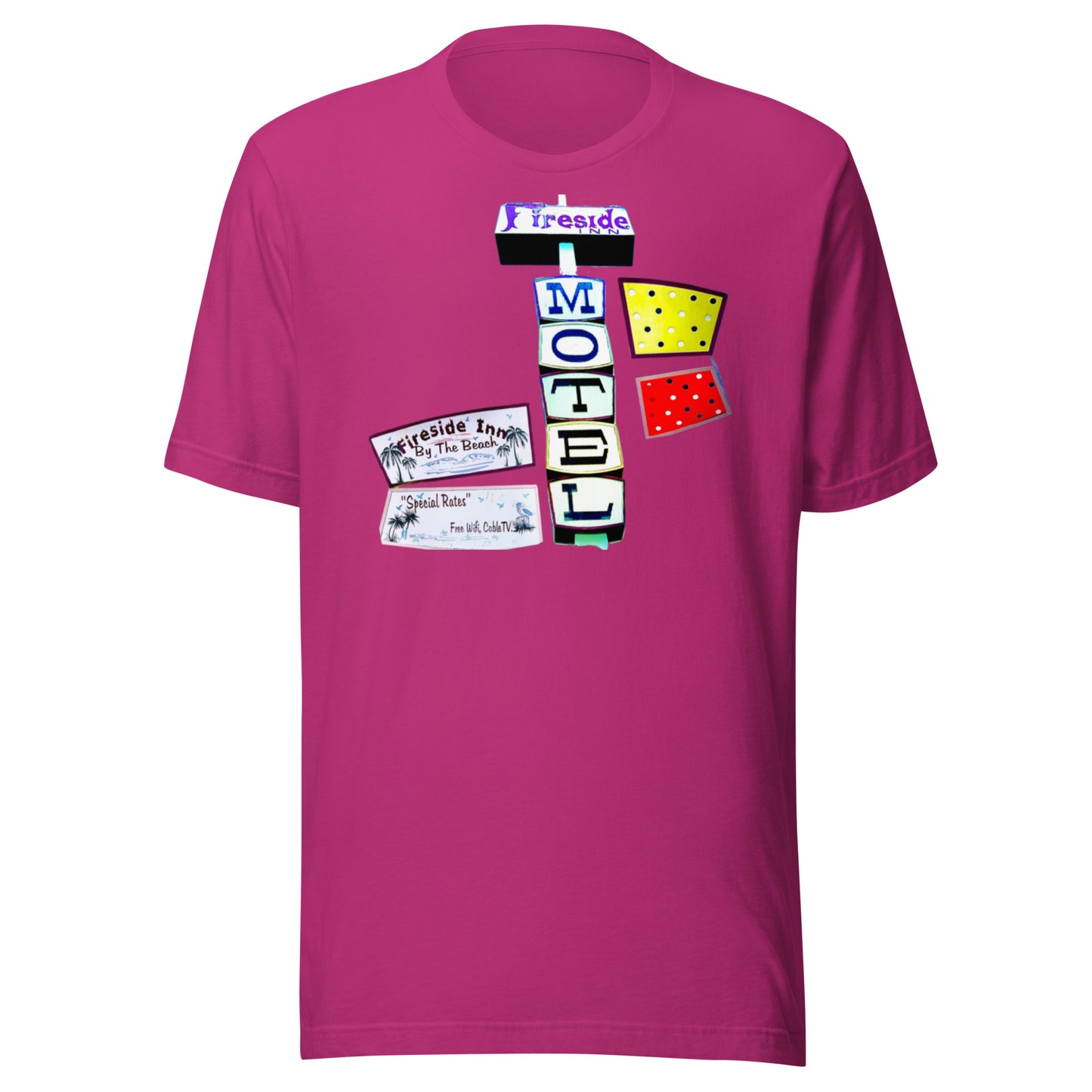FIRESIDE INN in Santa Cruz “RETRO sign” single sided T-Shirt