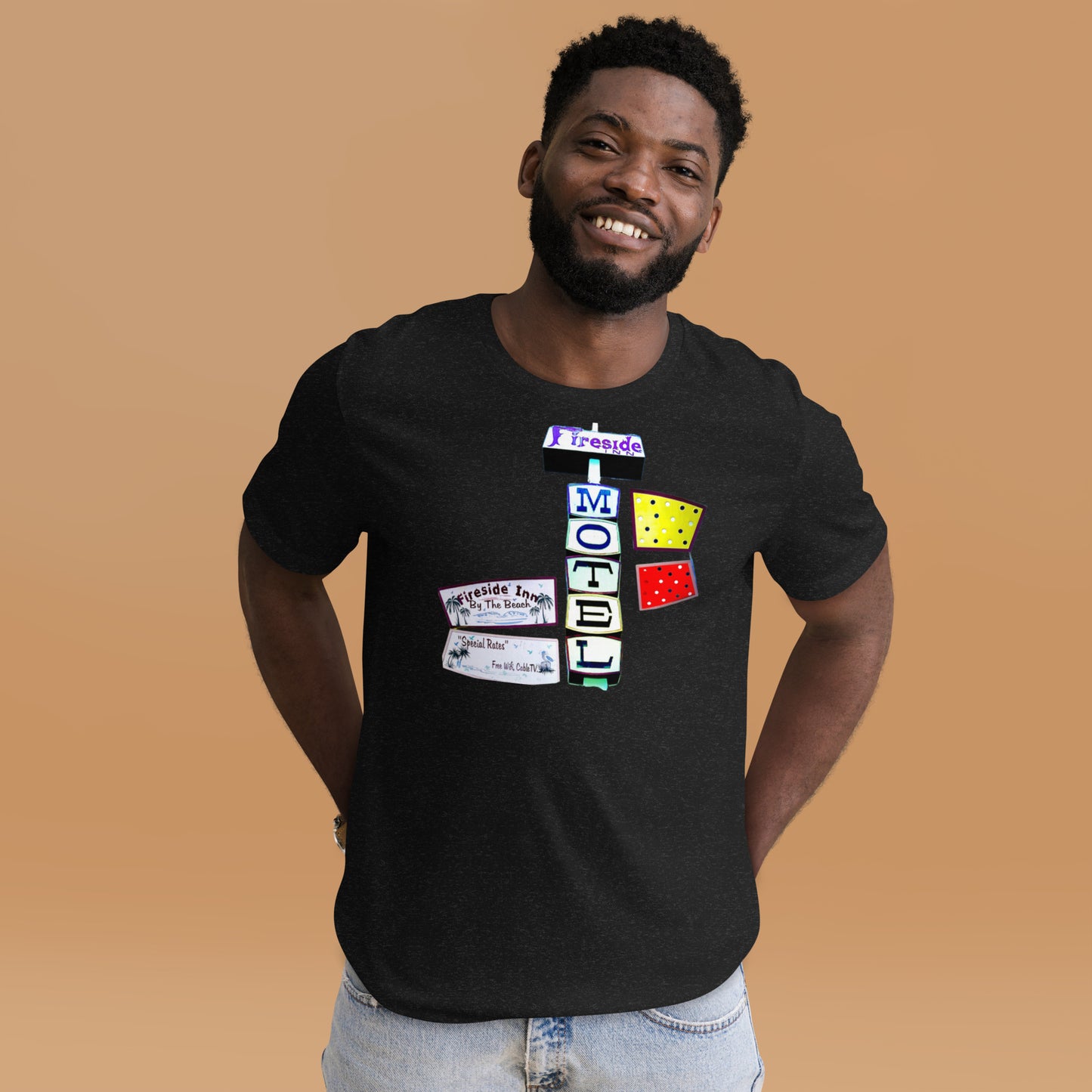 FIRESIDE INN in Santa Cruz “RETRO sign” single sided T-Shirt
